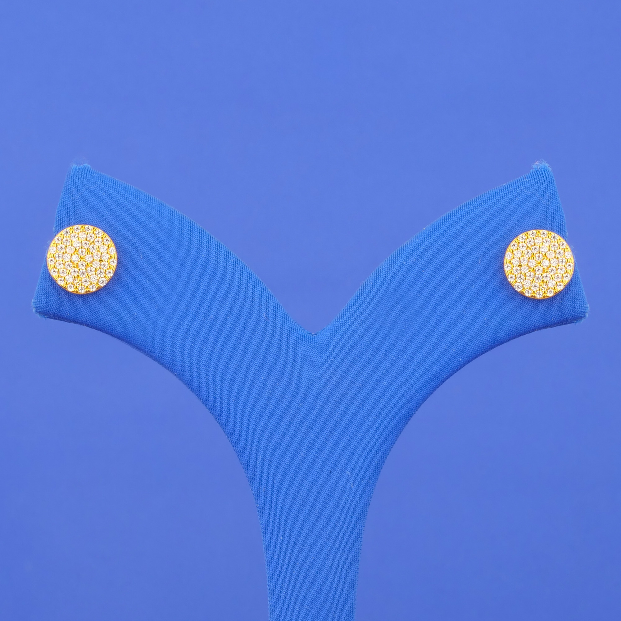 22K Gold Cubic Zirconia Earrings