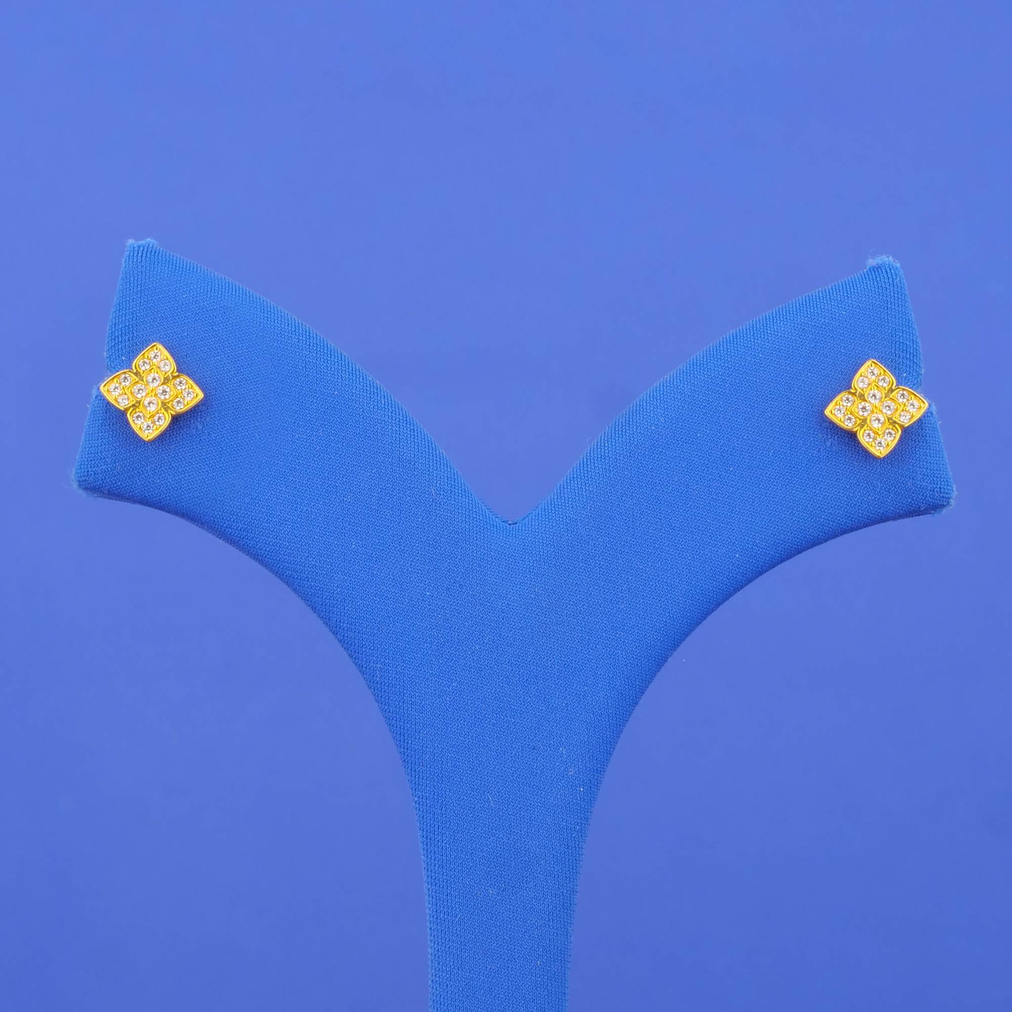 22K Gold Cubic Zirconia Earrings