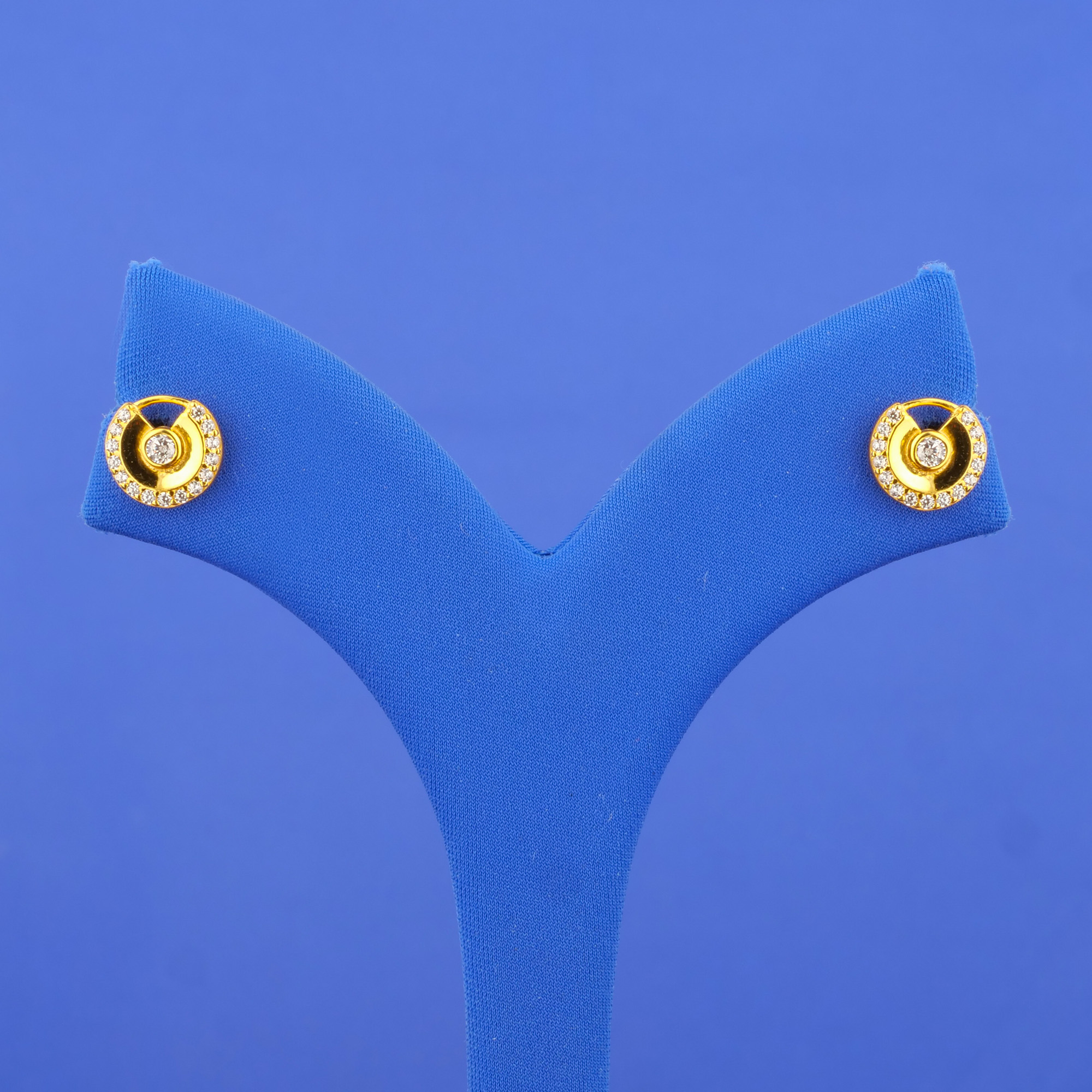 22K Gold Cubic Zirconia Earrings