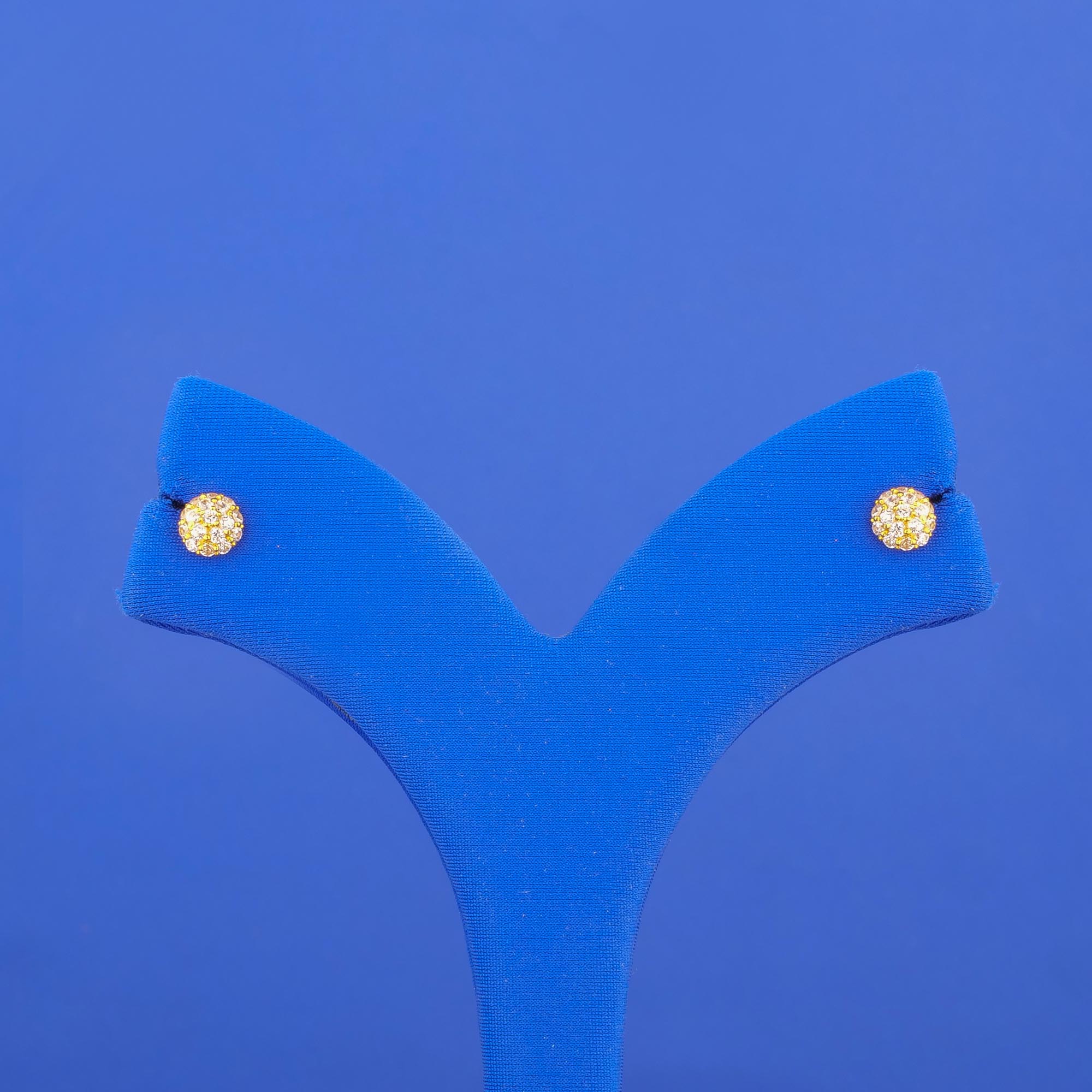 Twenty-Two Karat Gold Cubic Zirconia 'Bugadi' Earrings