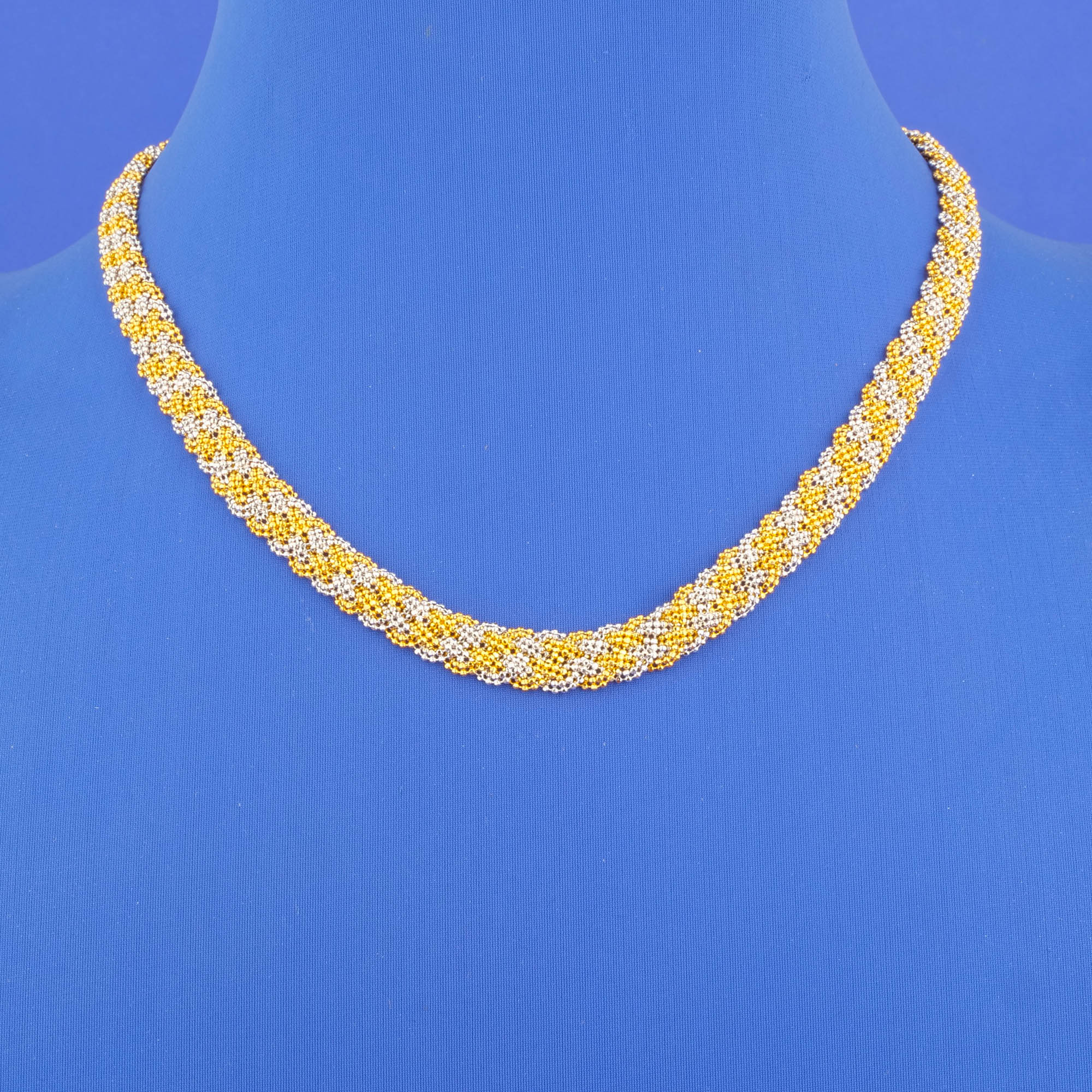 Twenty-Two Karat Two-Tone Gold Necklace x