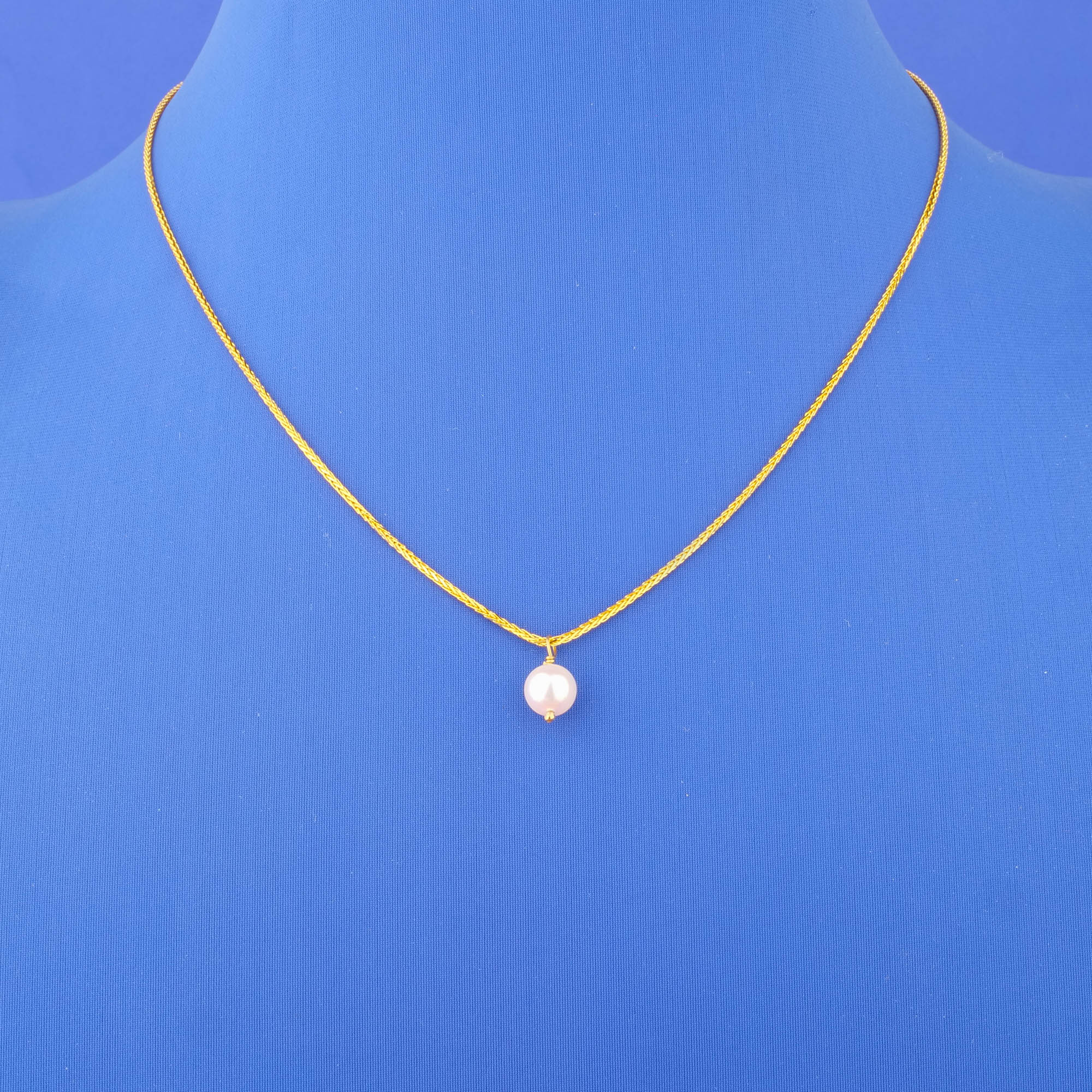 Twenty-Two Karat Baby Gold Pearl Necklace