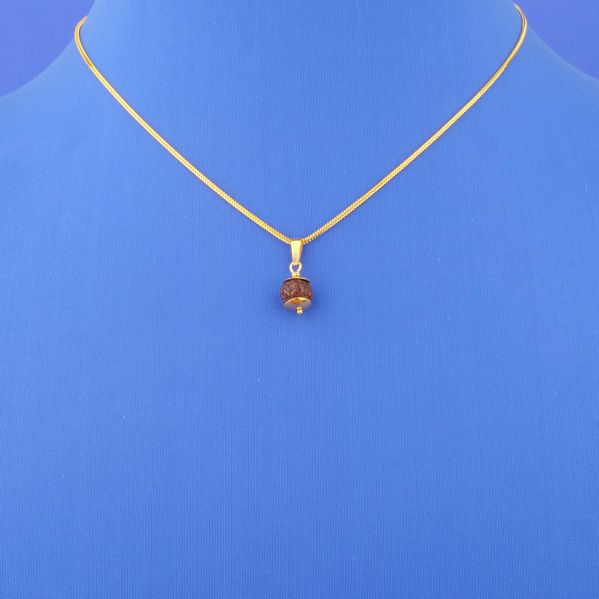 Twenty-Two Karat Baby Gold Rudhraksh Necklace