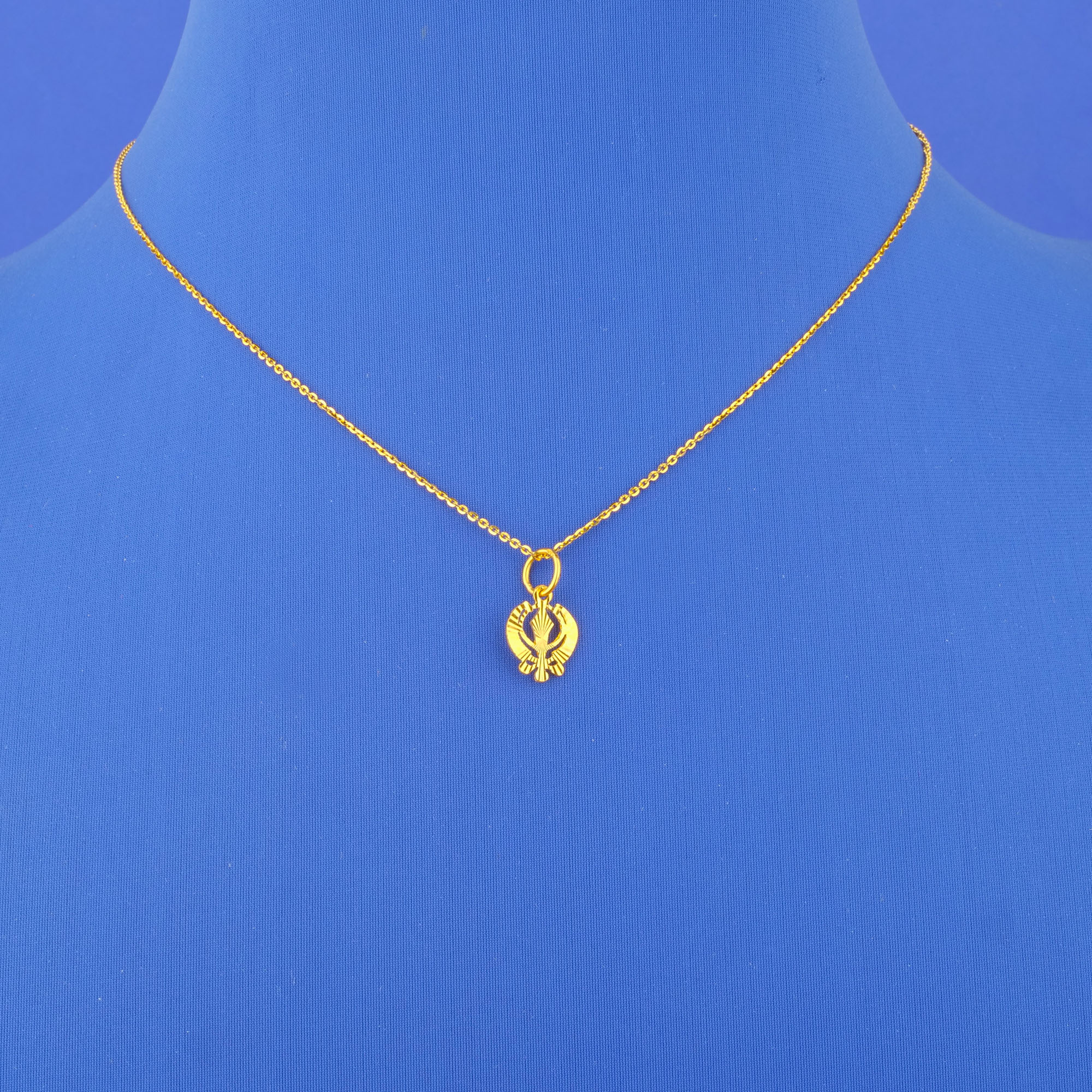 Twenty-Two Karat Baby Gold 'Khanda' Necklace