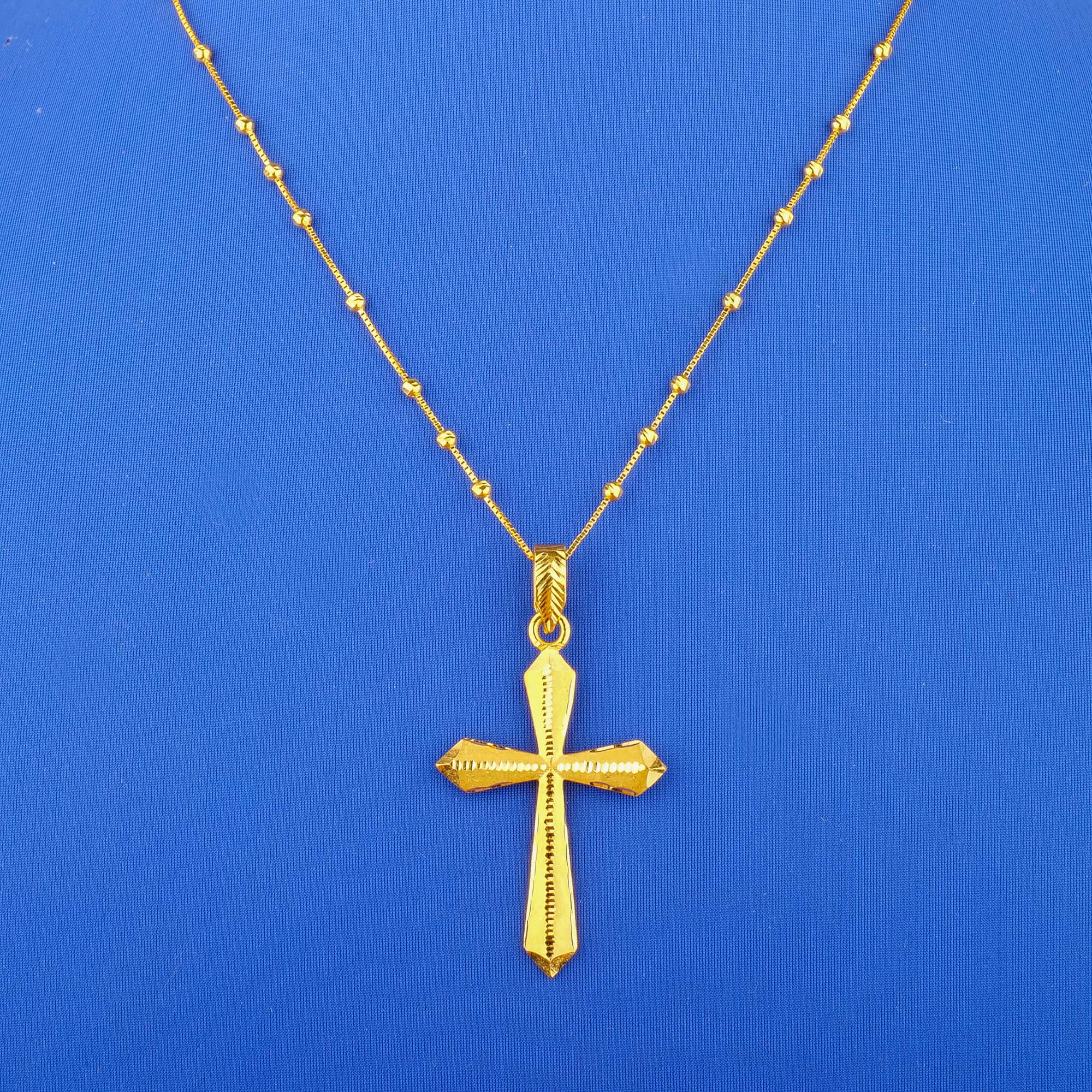 22K Gold 'Cross' Pendant (chain not included)