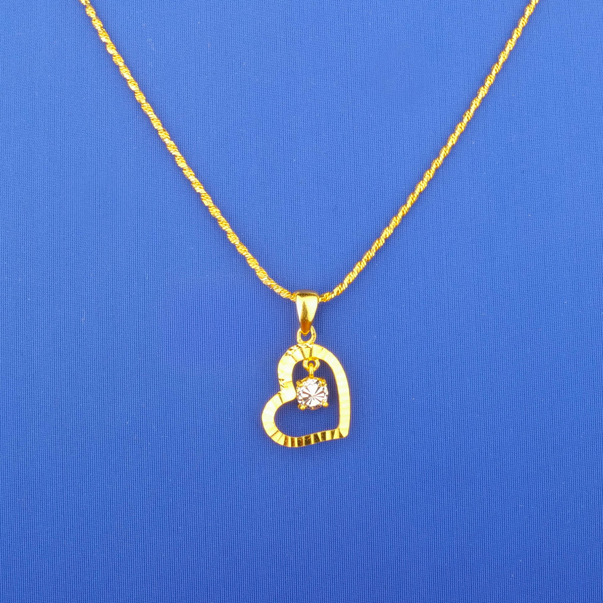22K Two-Tone Gold 'Heart' Pendant (chain not included)