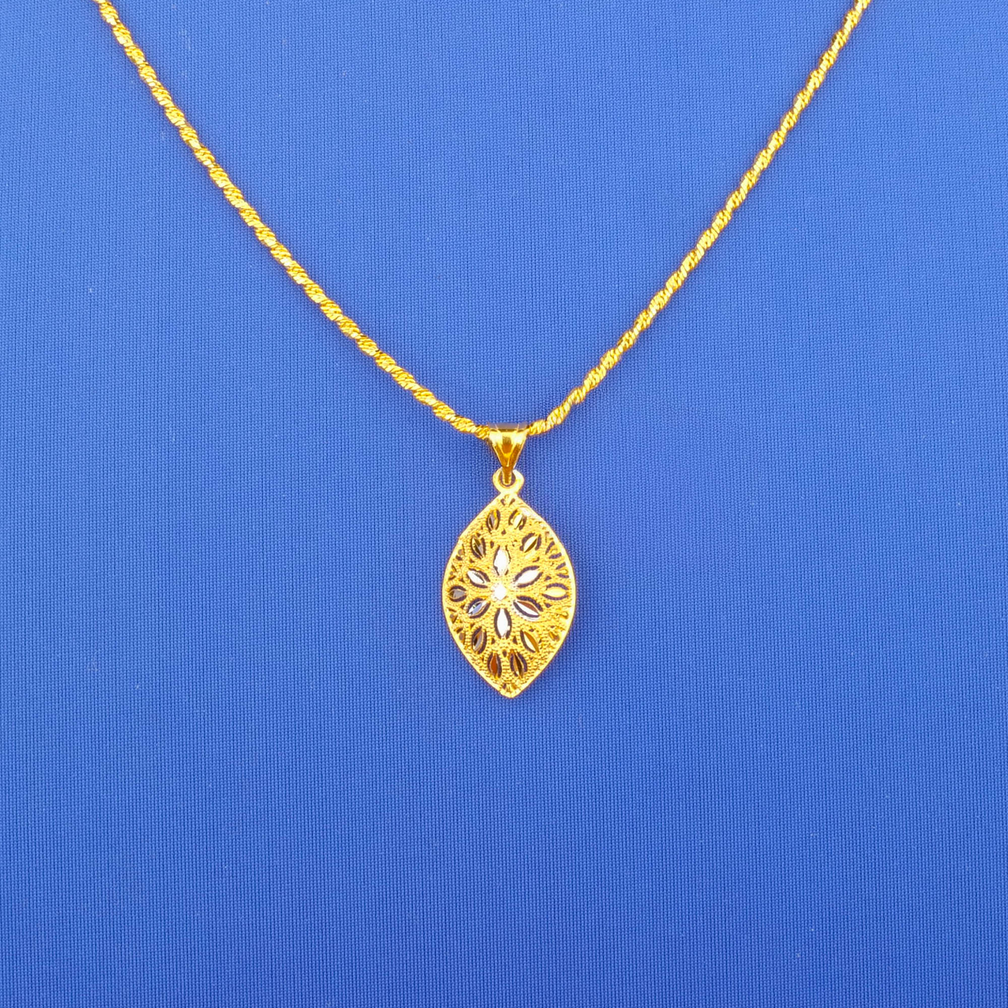 22K Two-Tone Gold Pendant (chain not included)