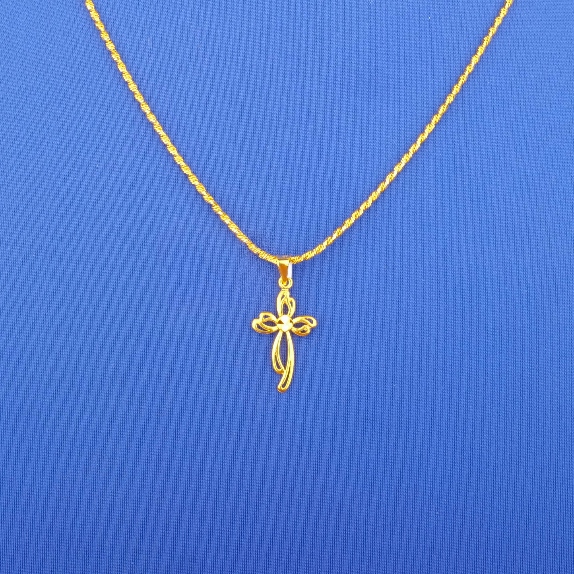 22K Gold 'Cross' Pendant (chain not included)