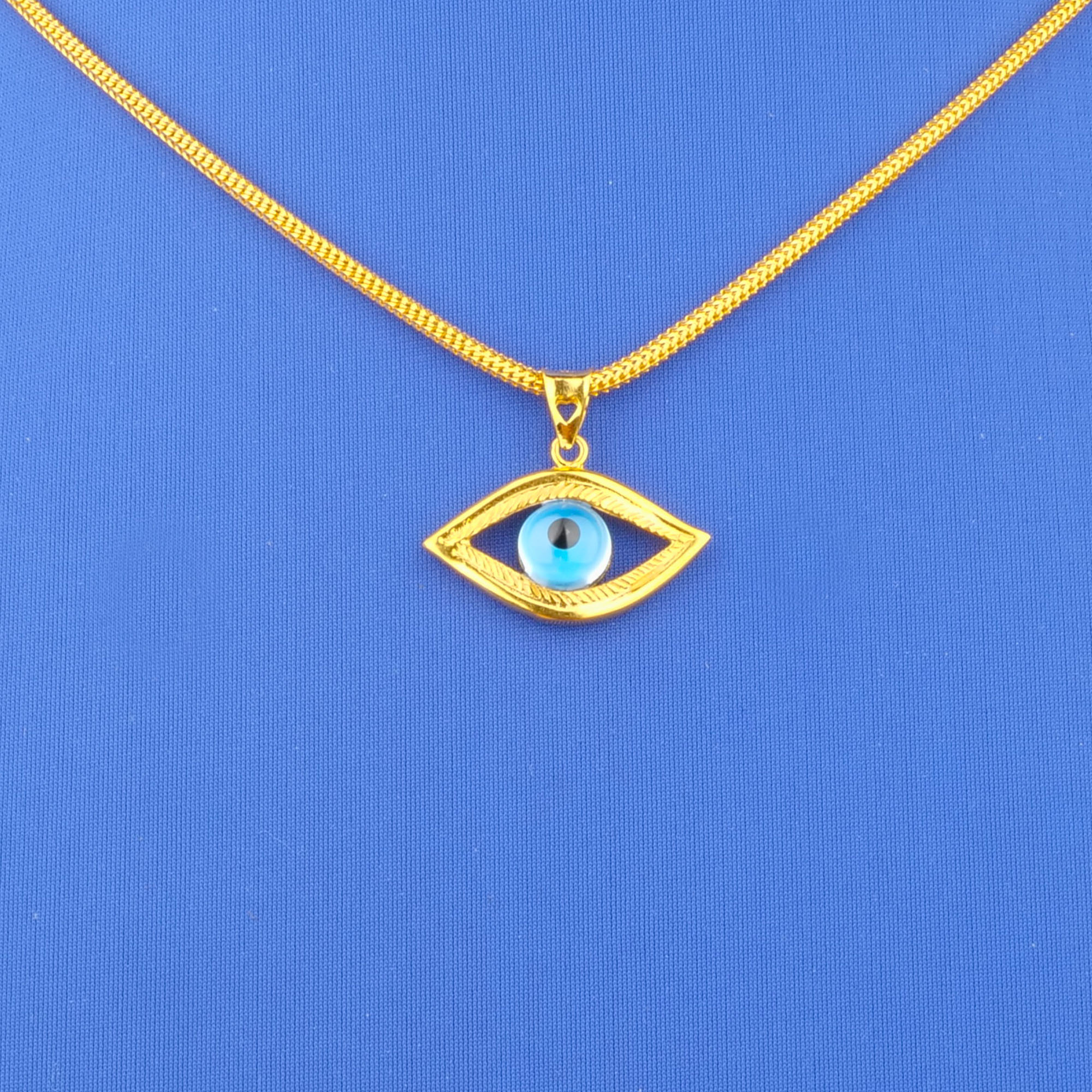 22K Gold Cubic Zirconia 'Eye' Pendant (chain not included)