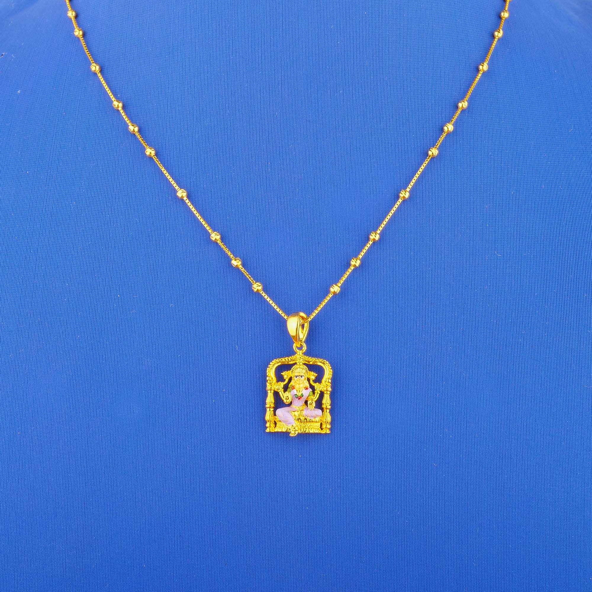 22K Minakari 'Lakshmi' Gold Pendant (chain not included)