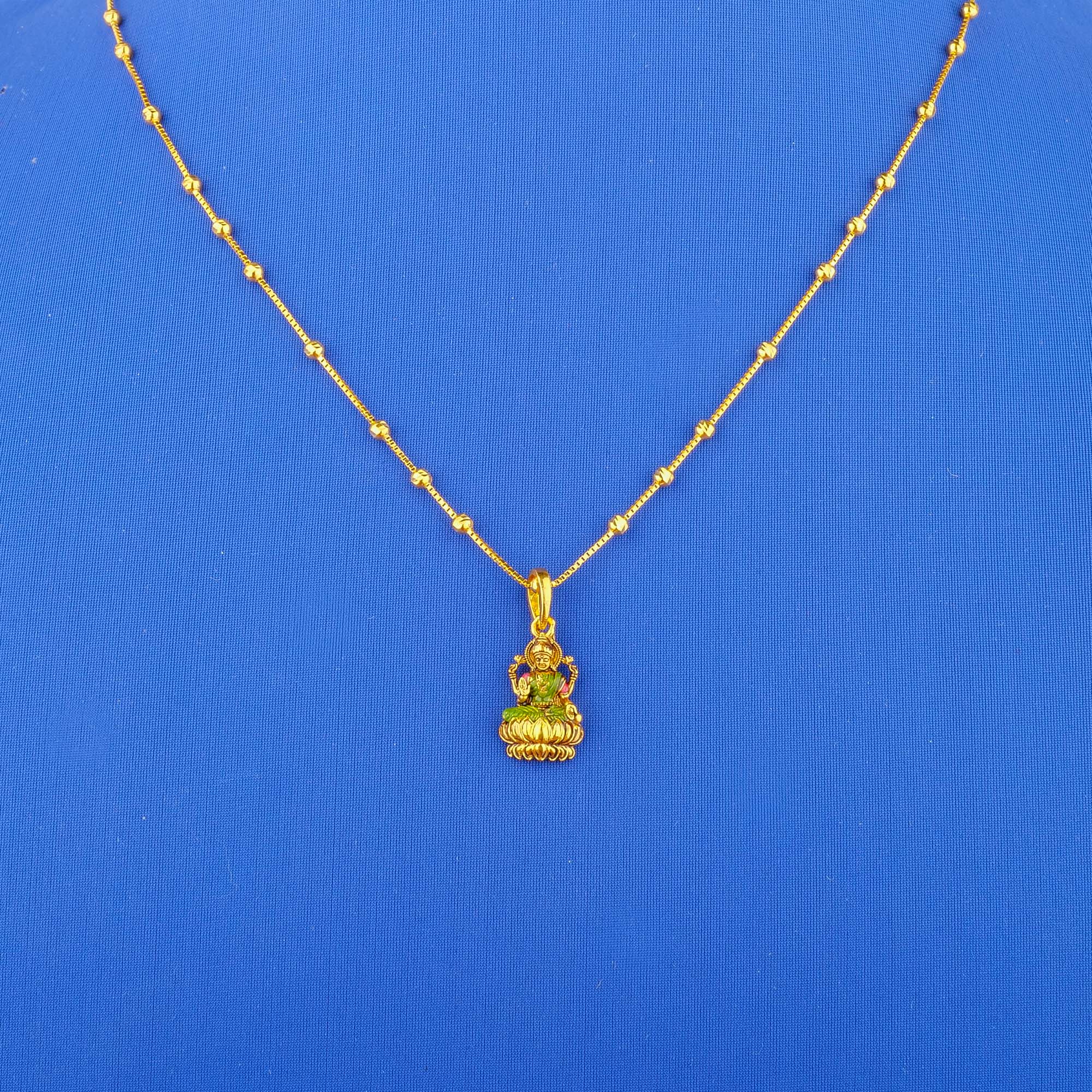 22K Minakari 'Lakshmi' Gold Pendant (chain not included)