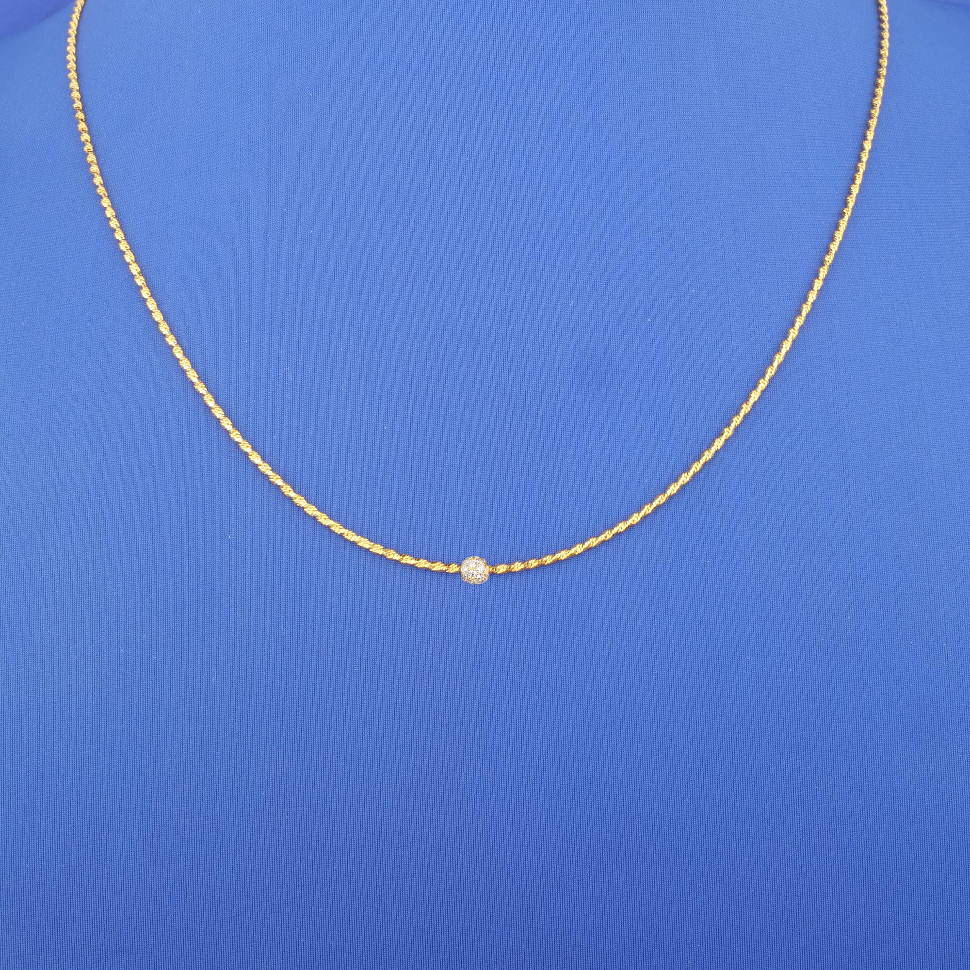 22K Gold Cubic Zirconia Pendant (chain not included)