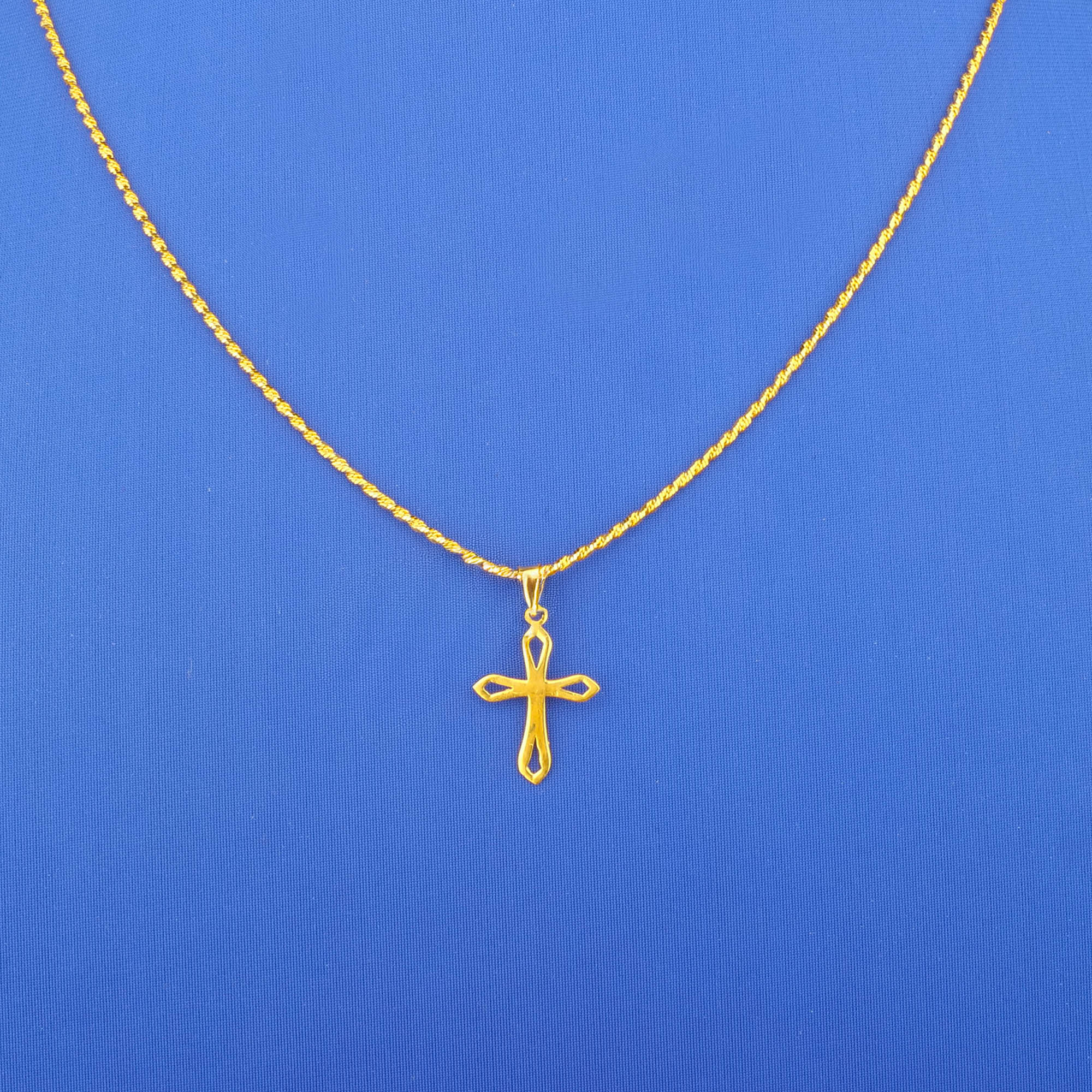 22K Gold 'Cross' Pendant (chain not included)