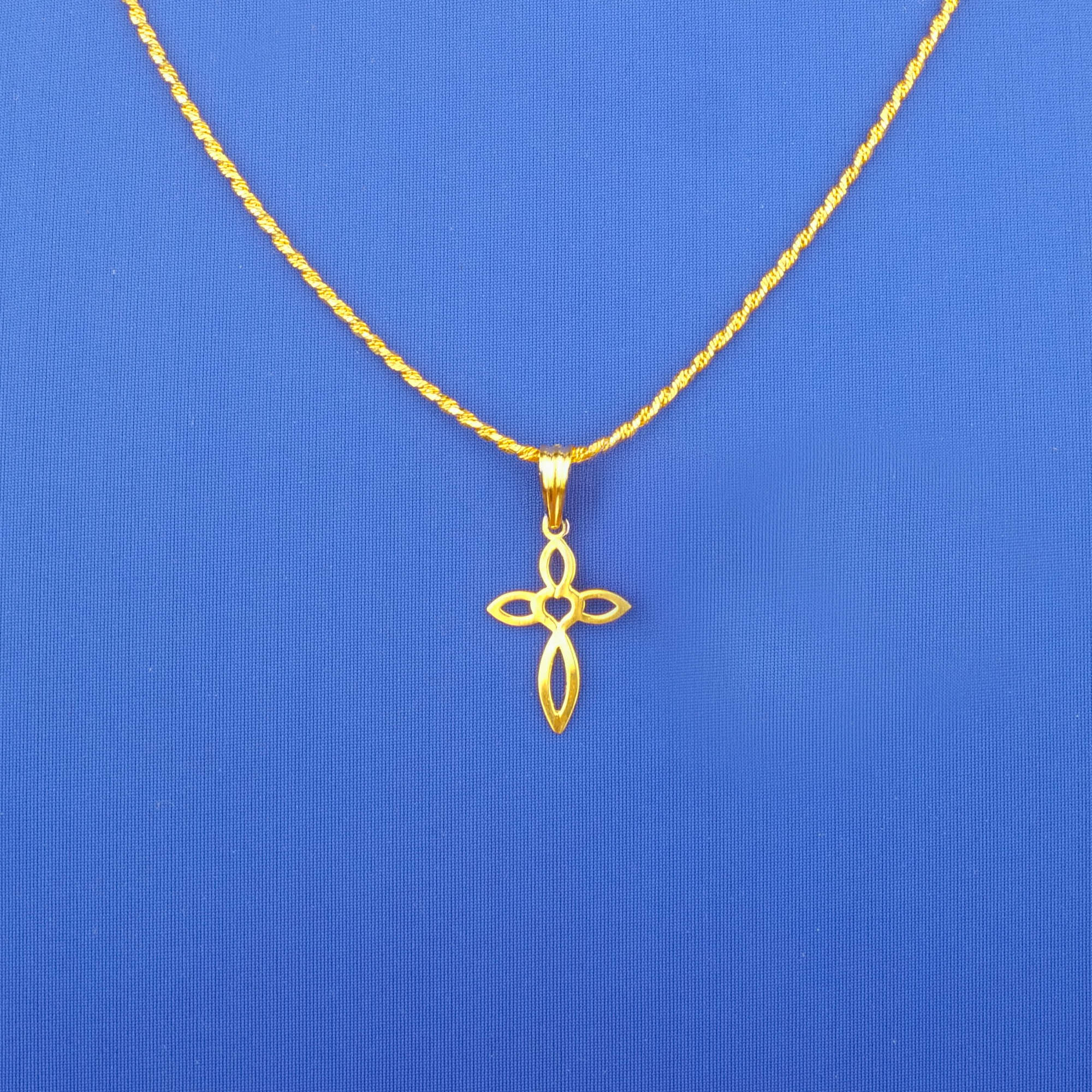 22K Gold 'Cross' Pendant (chain not included)