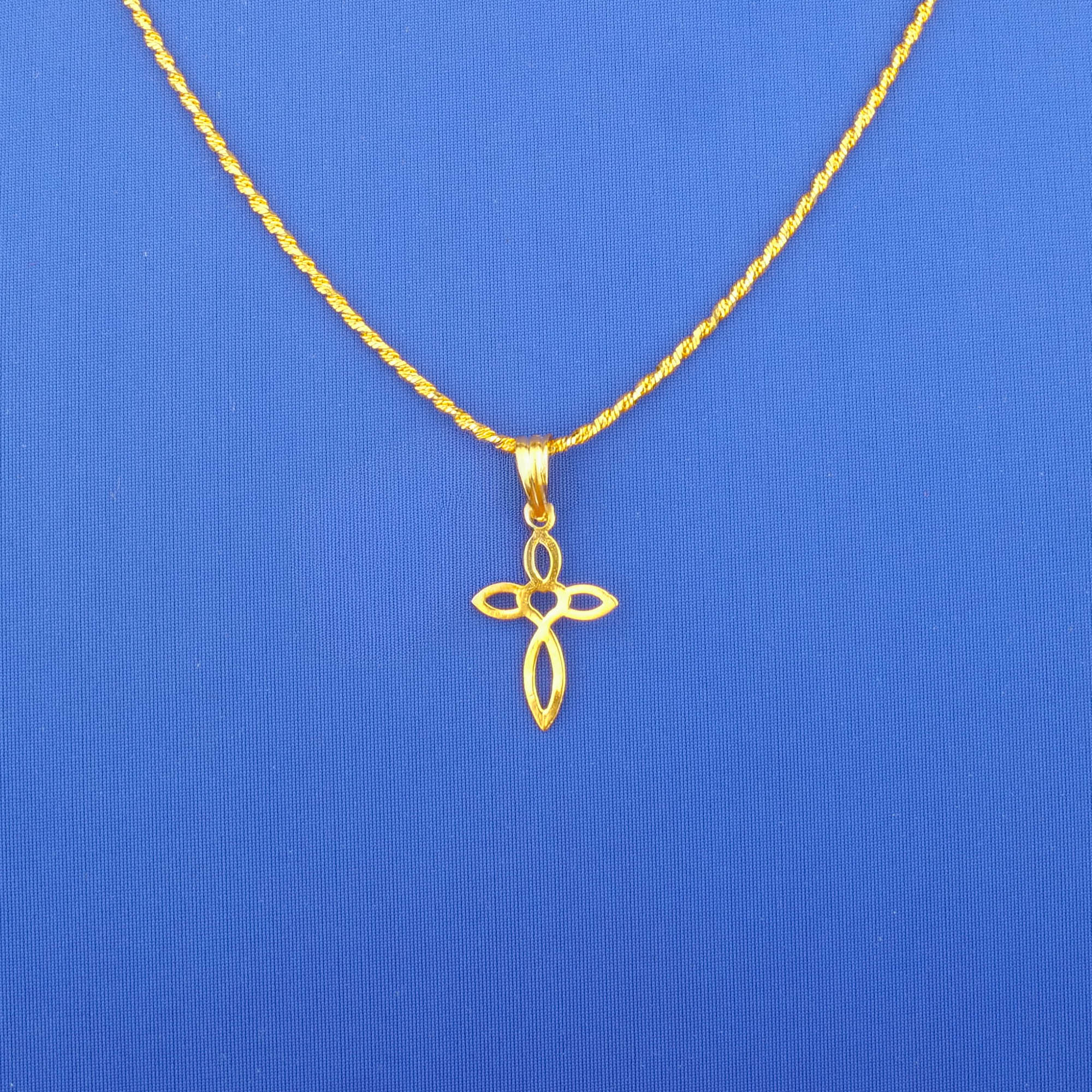 22K Gold 'Cross' Pendant (chain not included)