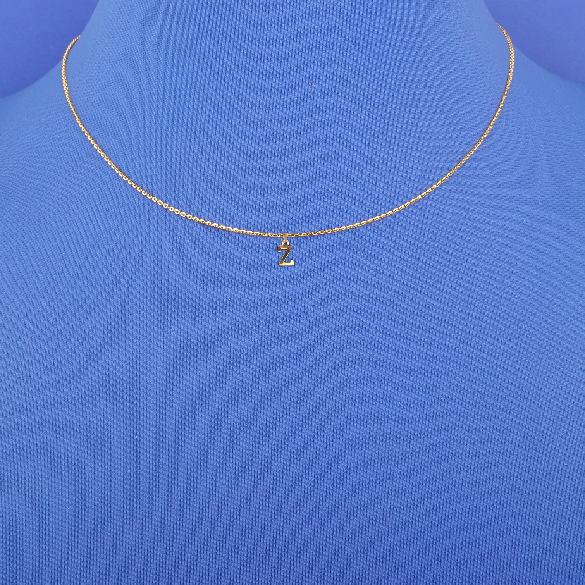 Twenty-Two Karat Gold Initial 'Z' Pendant (chain not included)