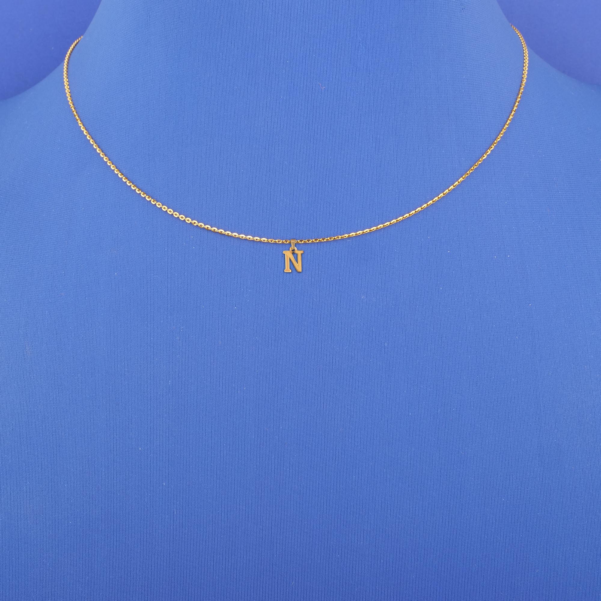 Twenty-Two Karat Gold Initial 'N' Pendant (chain not included)