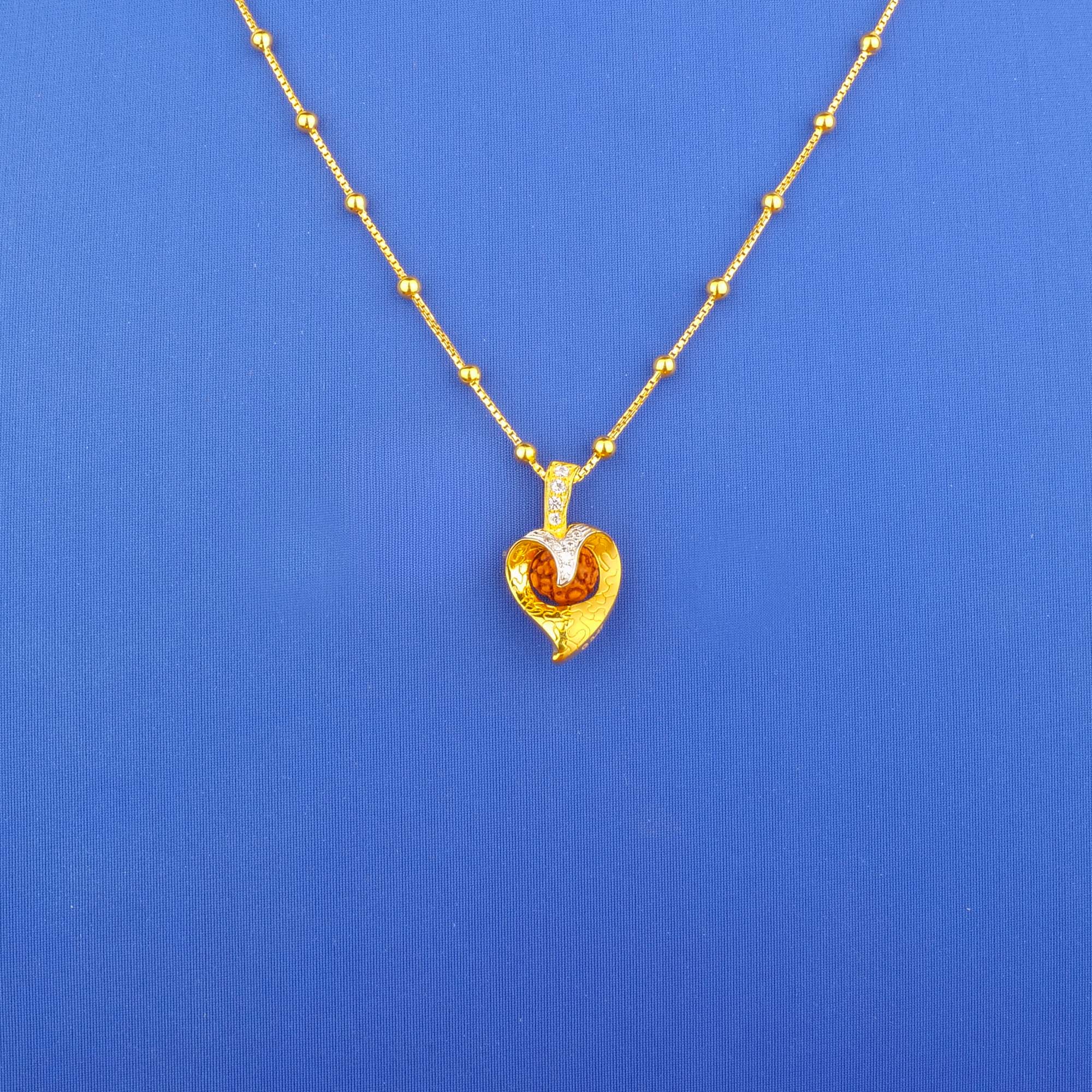 22K Gold Rudhraksh Pendant