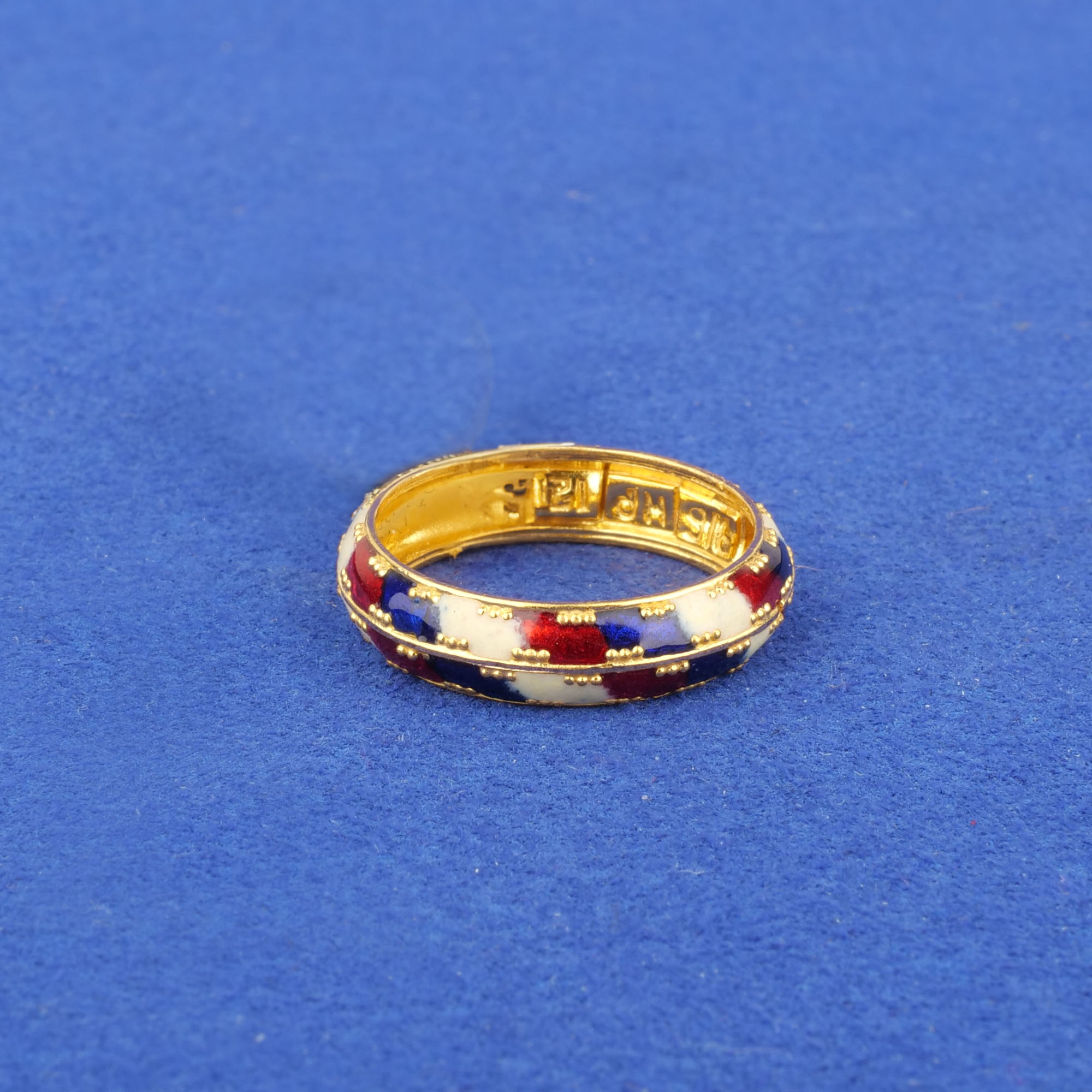 Twenty-Two Karat Gold Minakari Ring