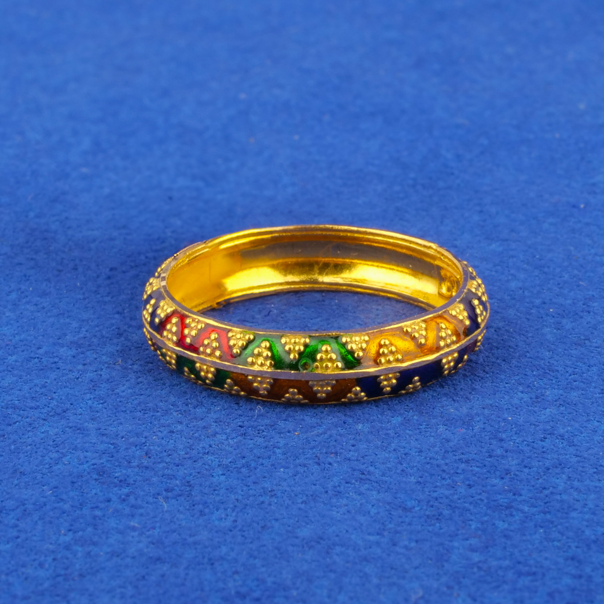 Twenty-Two Karat Gold Minakari Ring
