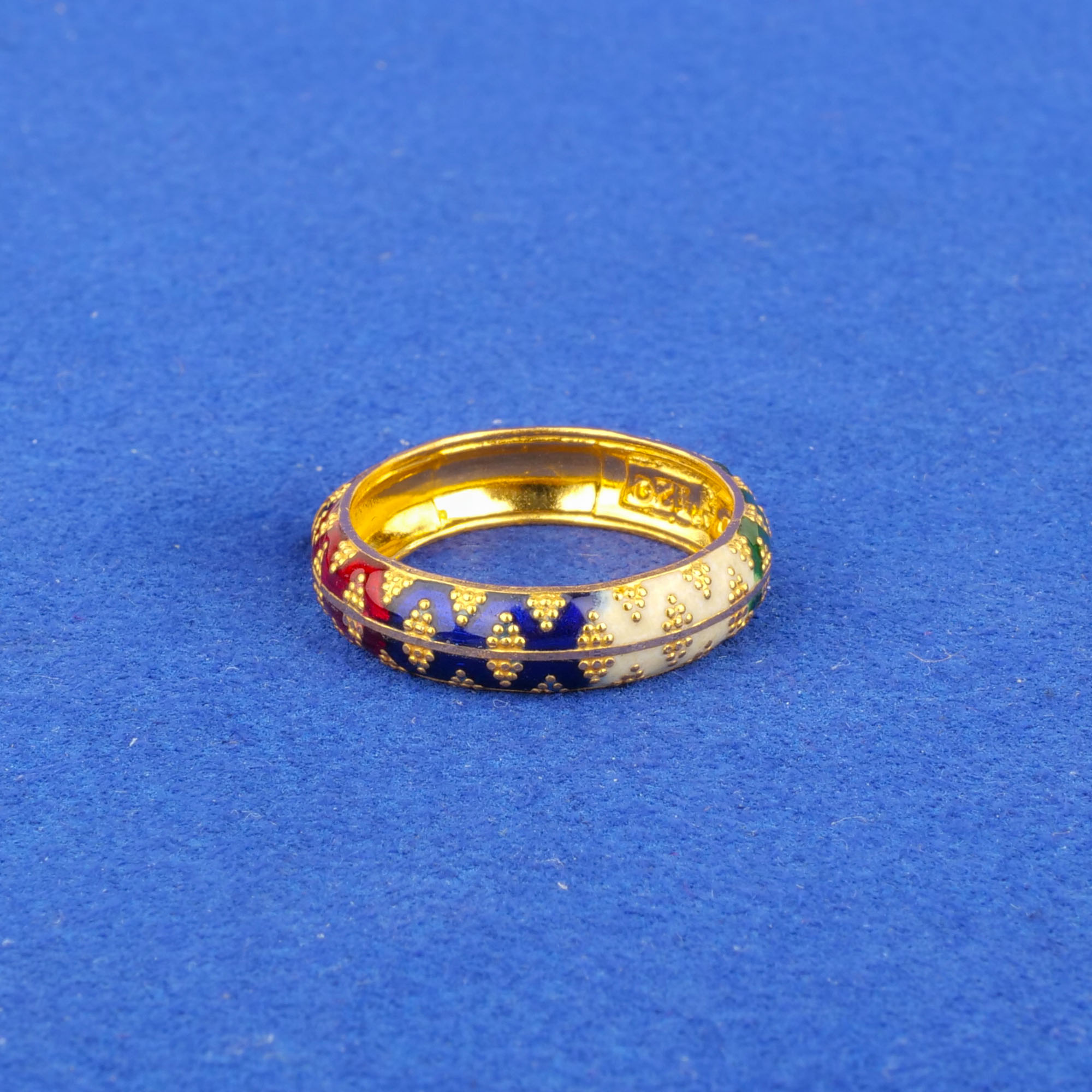 Twenty-Two Karat Gold Minakari Ring