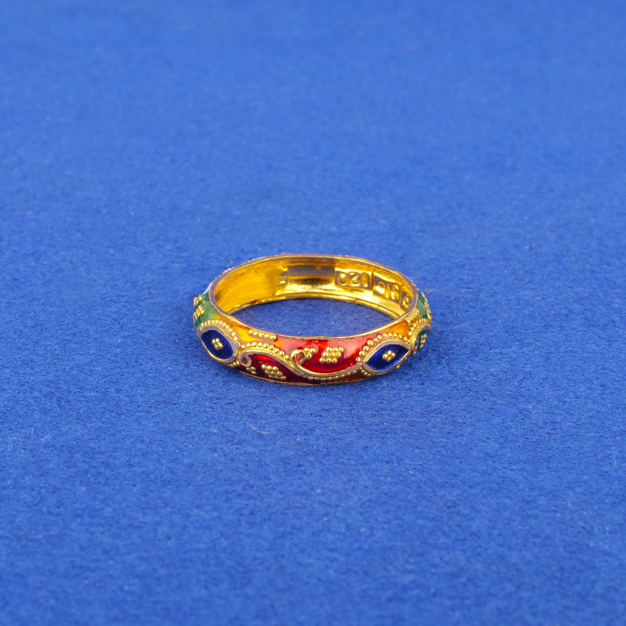 Twenty-Two Karat Gold Minakari Ring