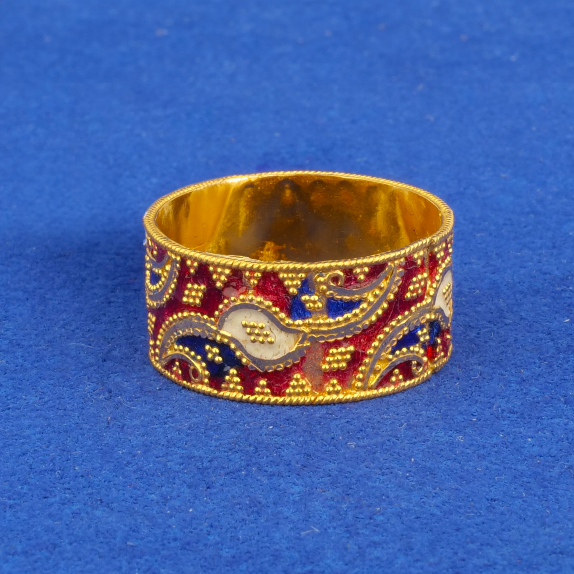 Twenty-Two Karat Minakari Gold Ring