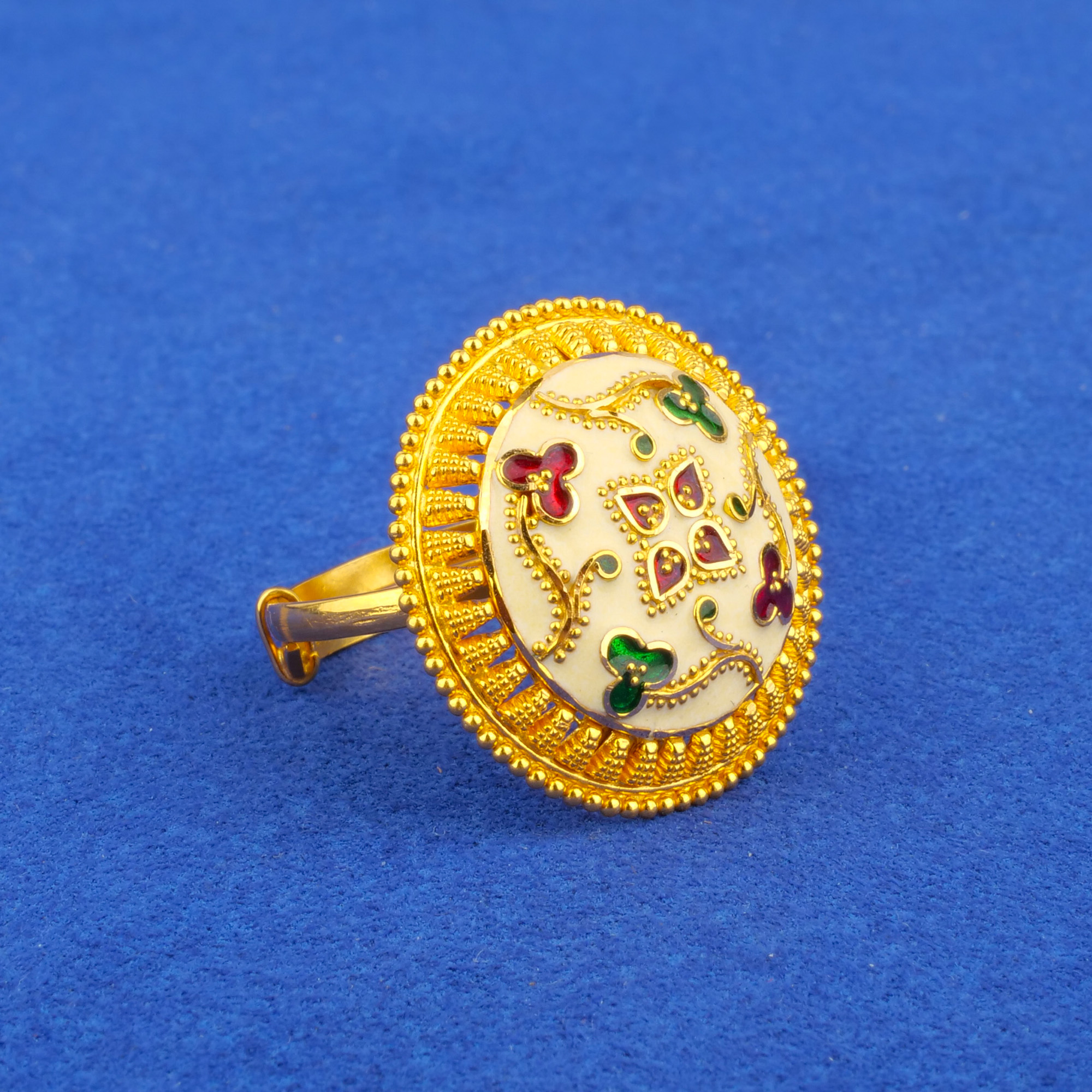 Twenty-Two Karat Minakari Gold Ring