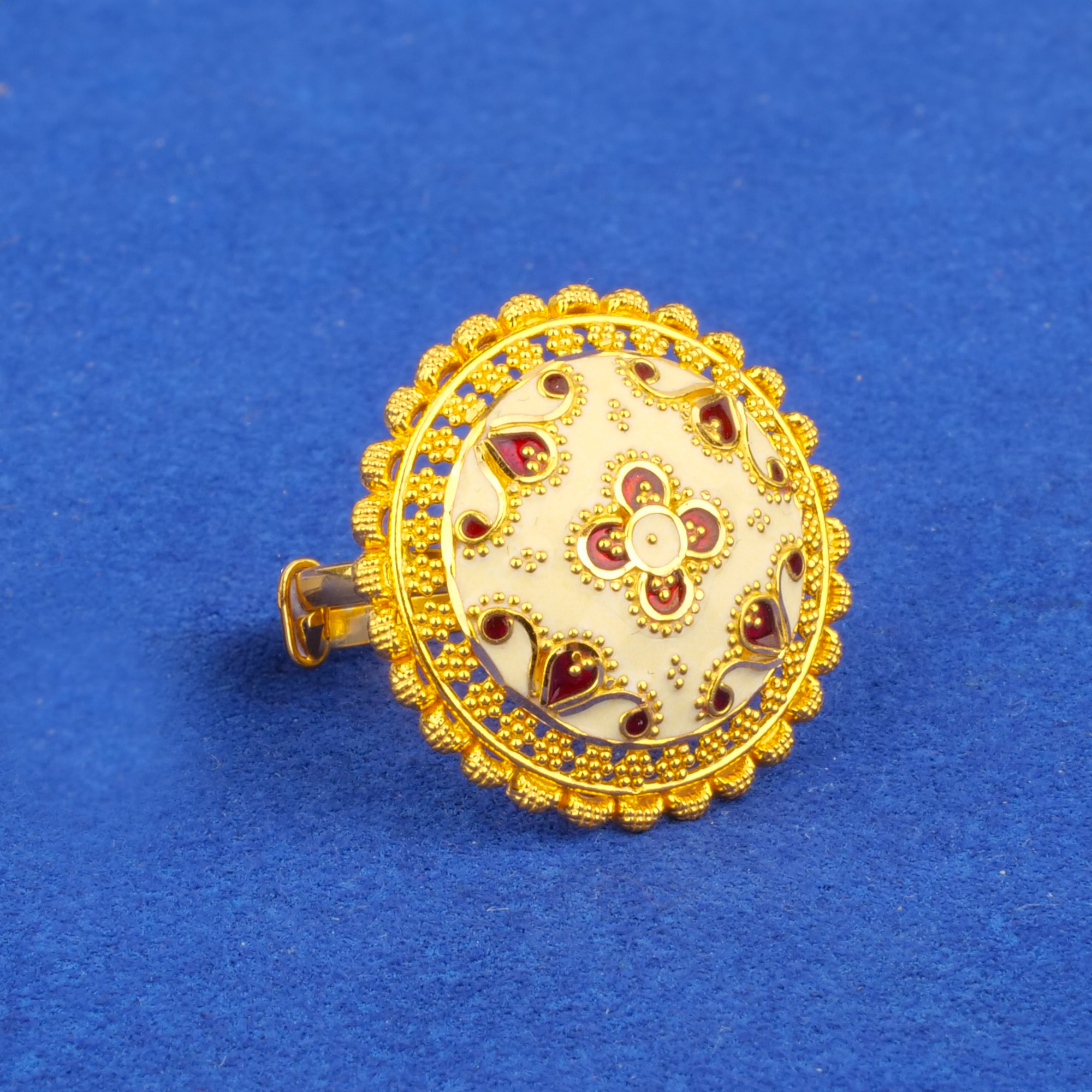 Twenty-Two Karat Minakari Gold Ring