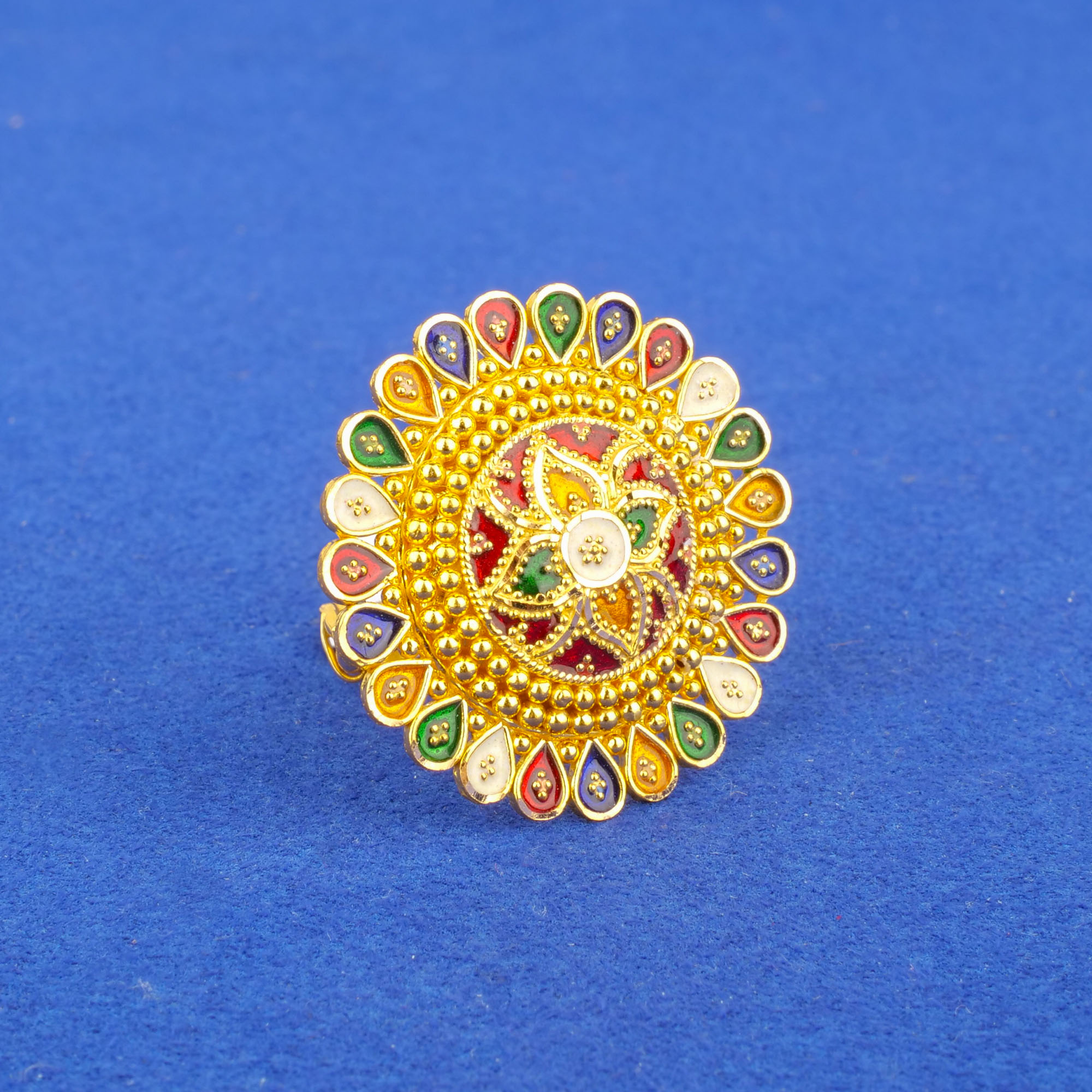 Twenty-Two Karat Minakari Gold Ring 'Adjustable'