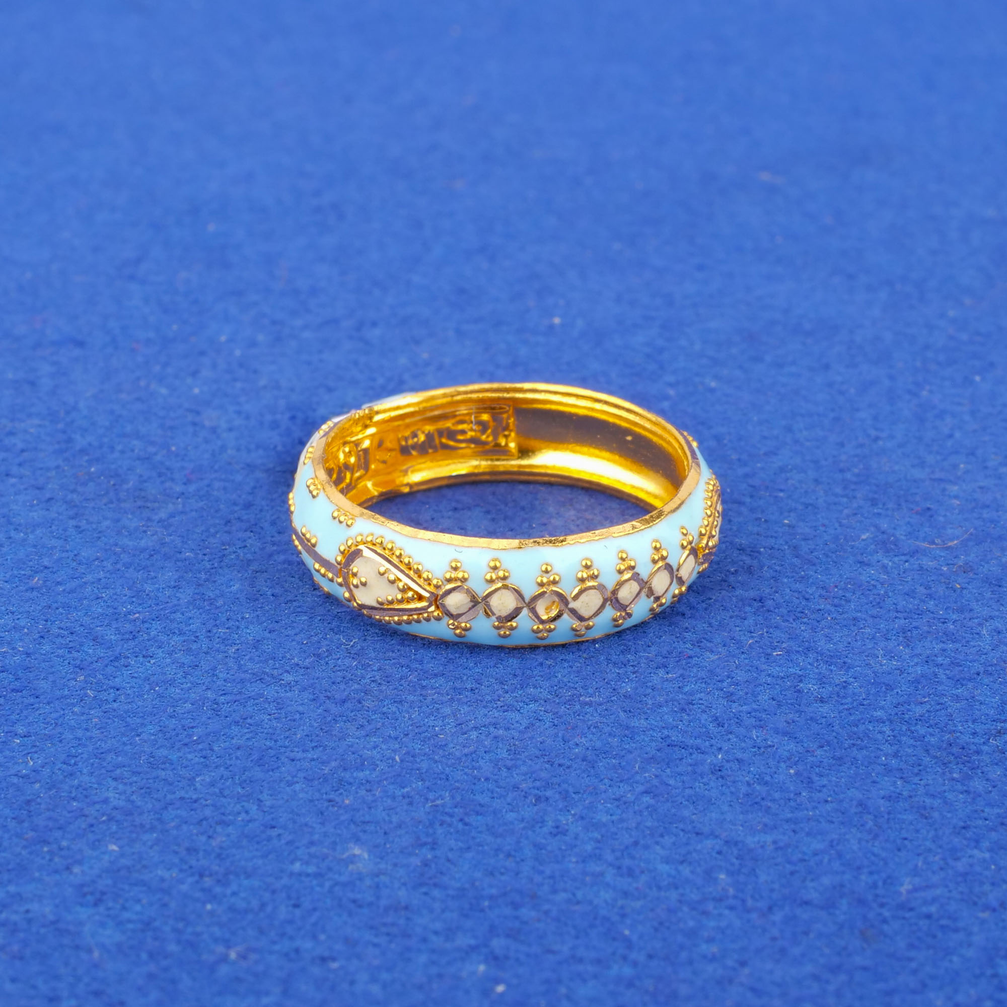 Twenty-Two Karat Minakari Gold Ring