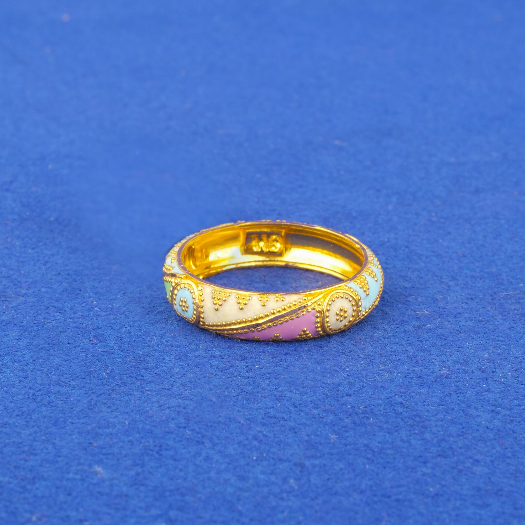 Twenty-Two Karat Minakari Gold Ring