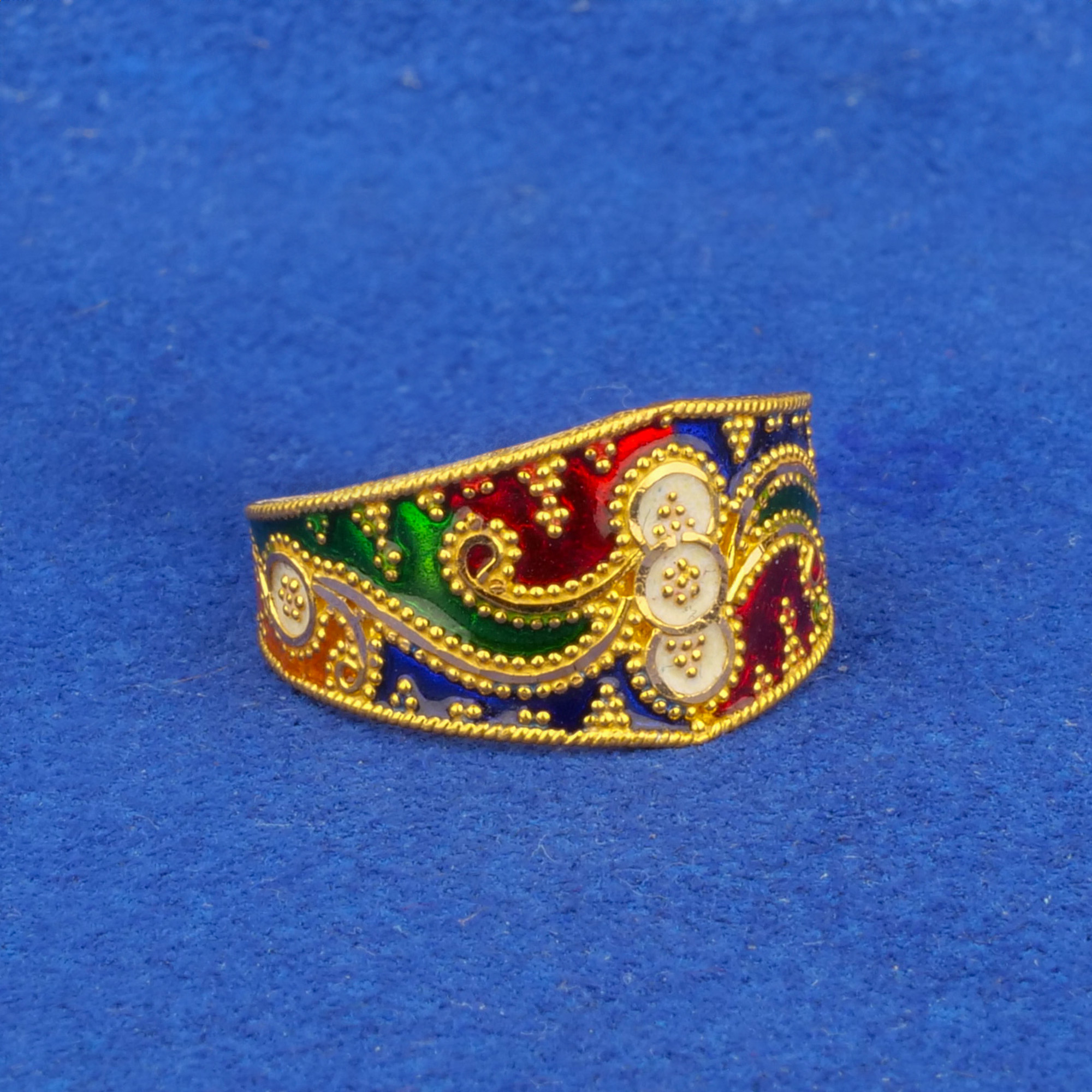 Twenty-Two Karat Minakari Gold Ring