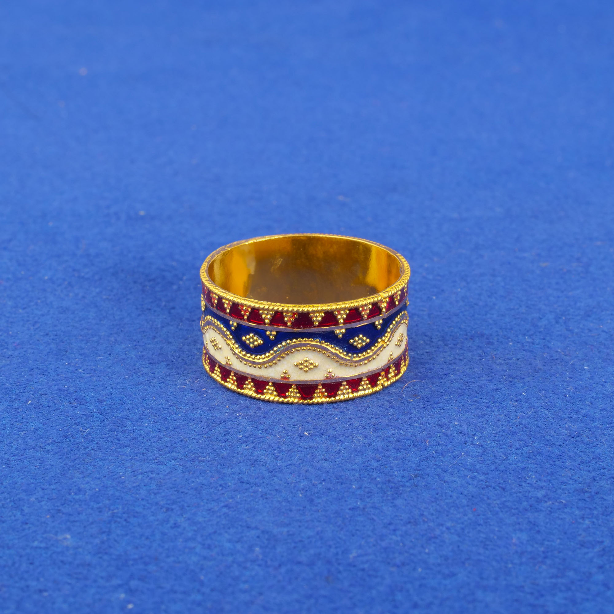 Twenty-Two Karat Minakari Gold Ring