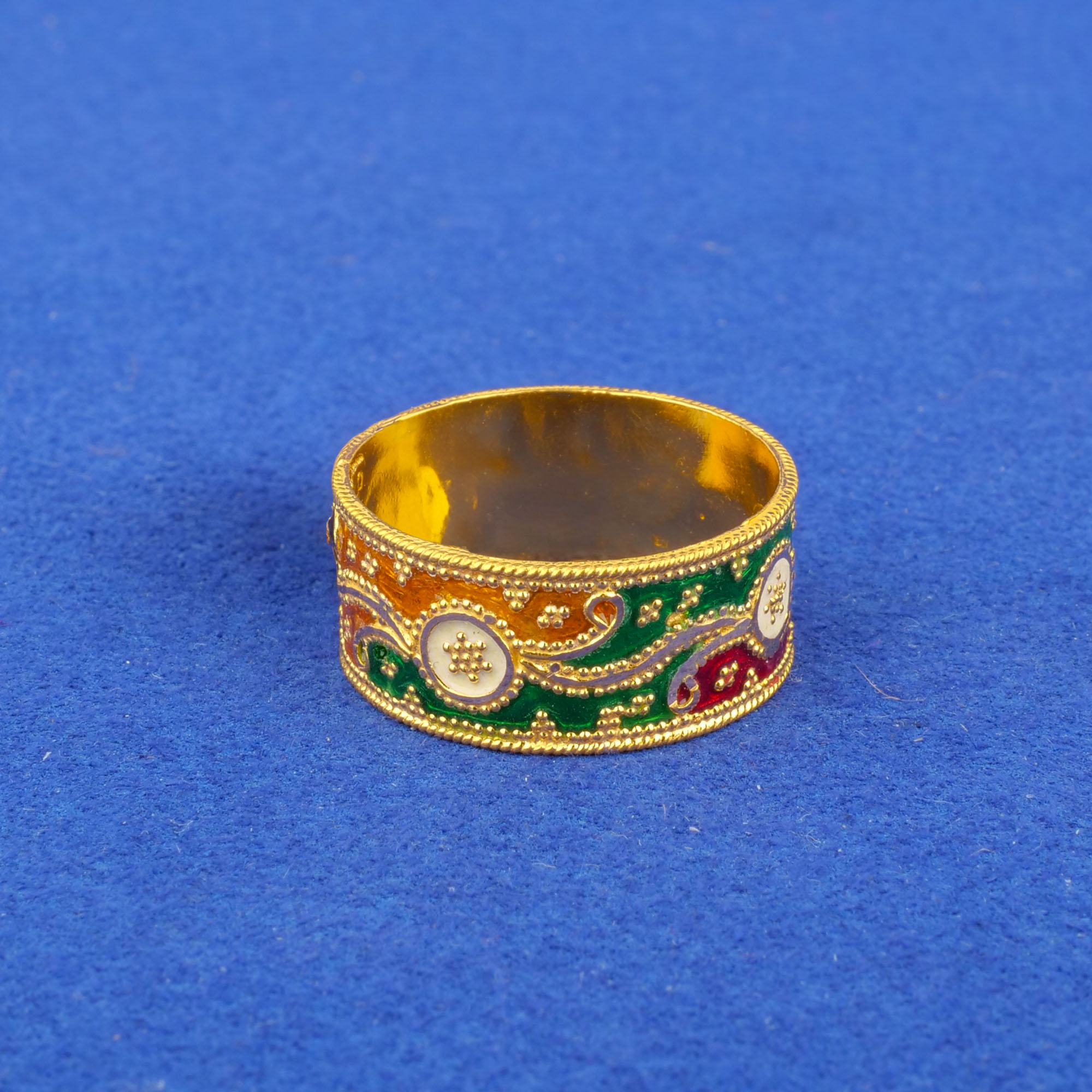 Twenty-Two Karat Minakari Gold Ring