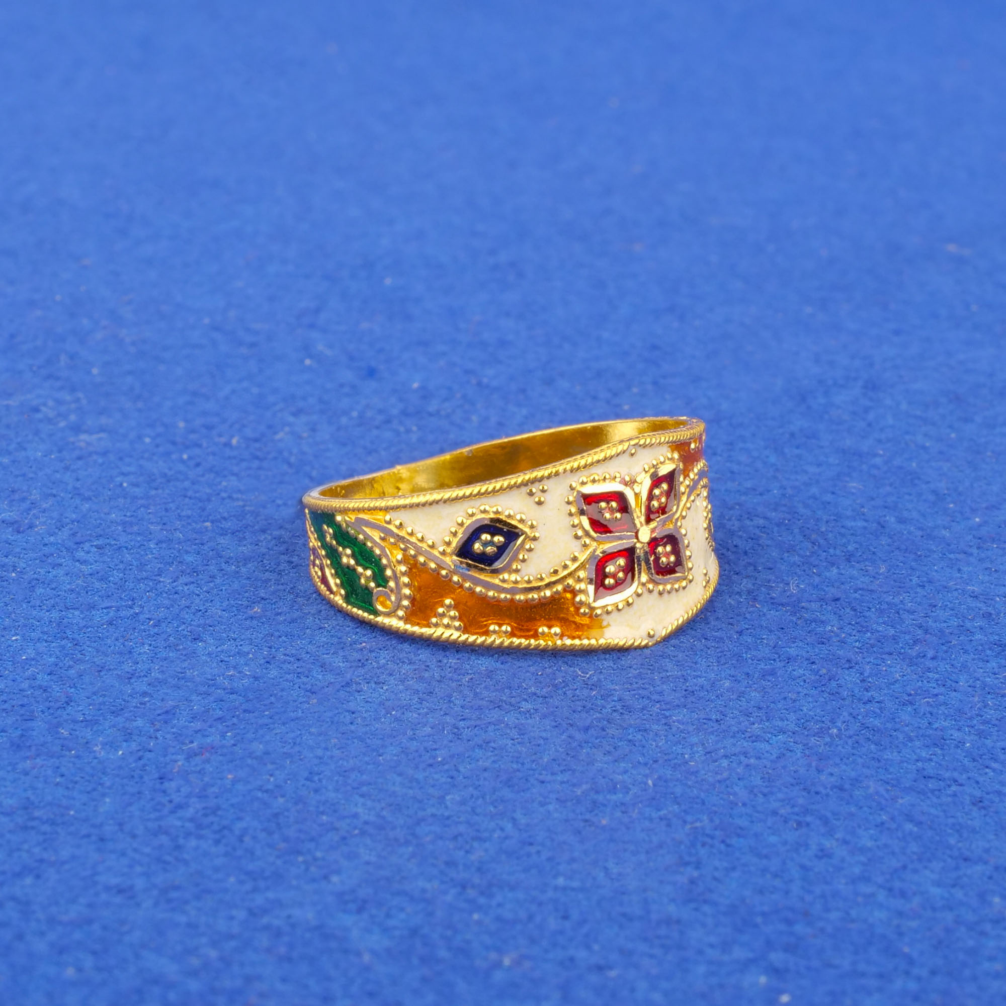 Twenty-Two Karat Minakari Gold Ring