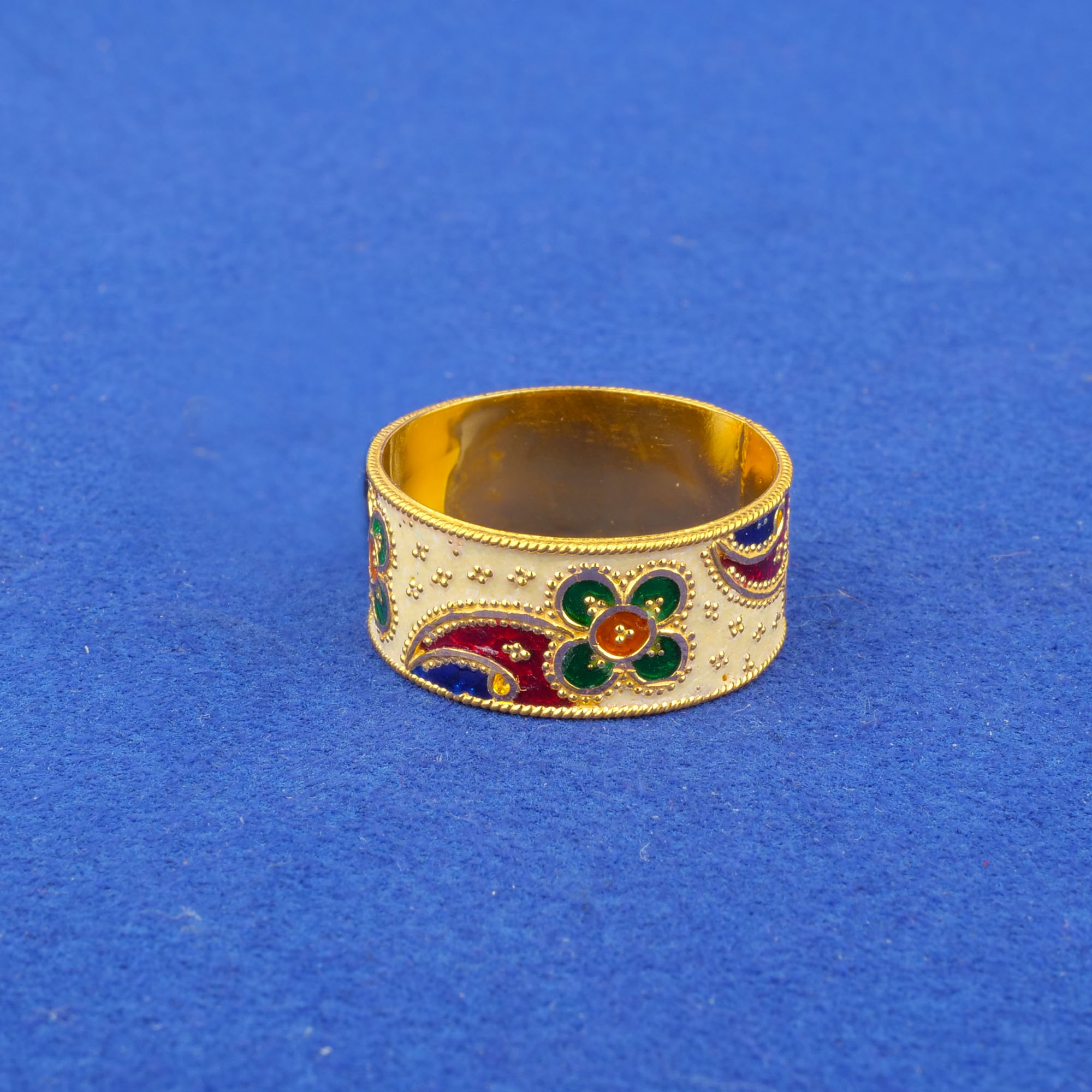 Twenty-Two Karat Minakari Gold Ring