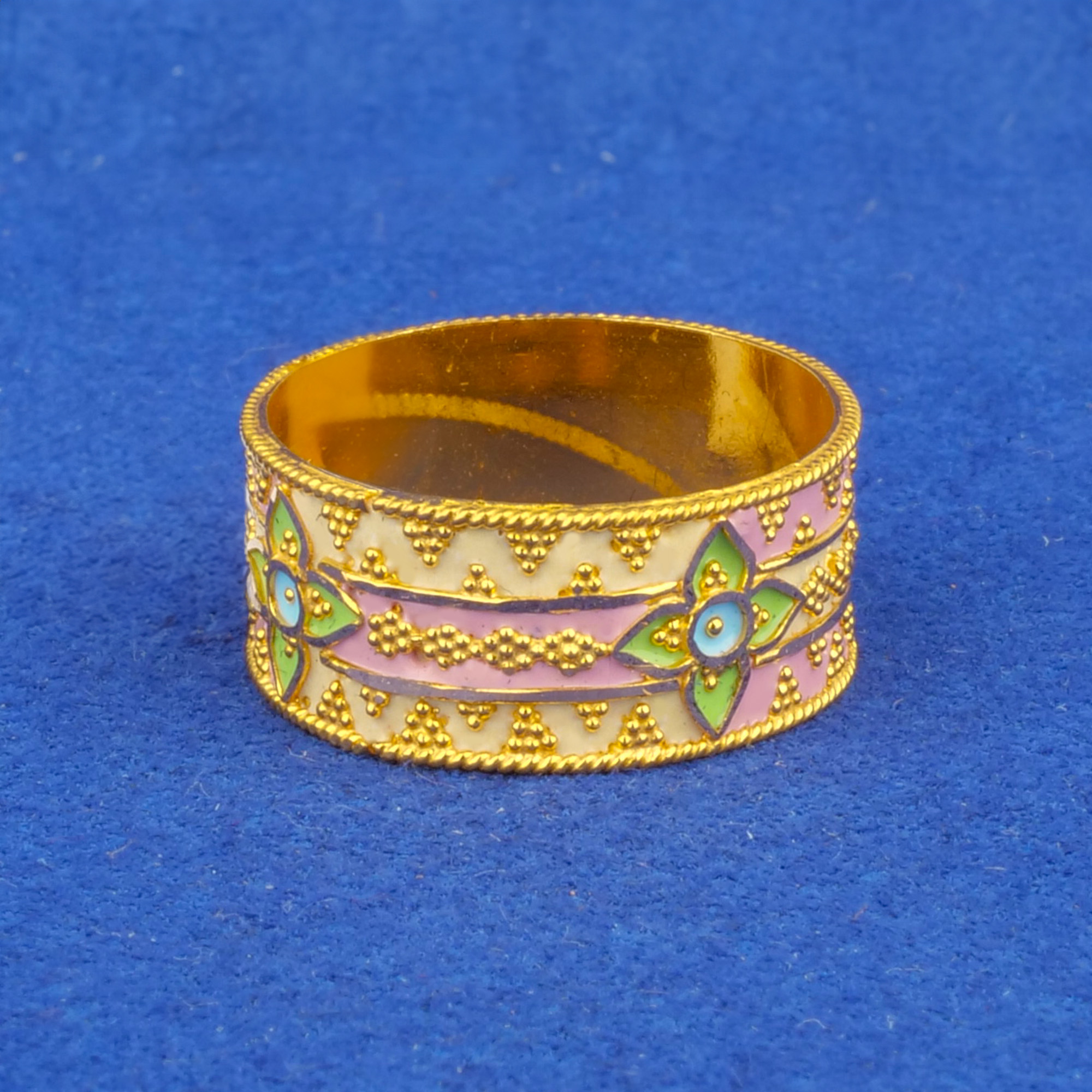 Twenty-Two Karat Minakari Gold Ring
