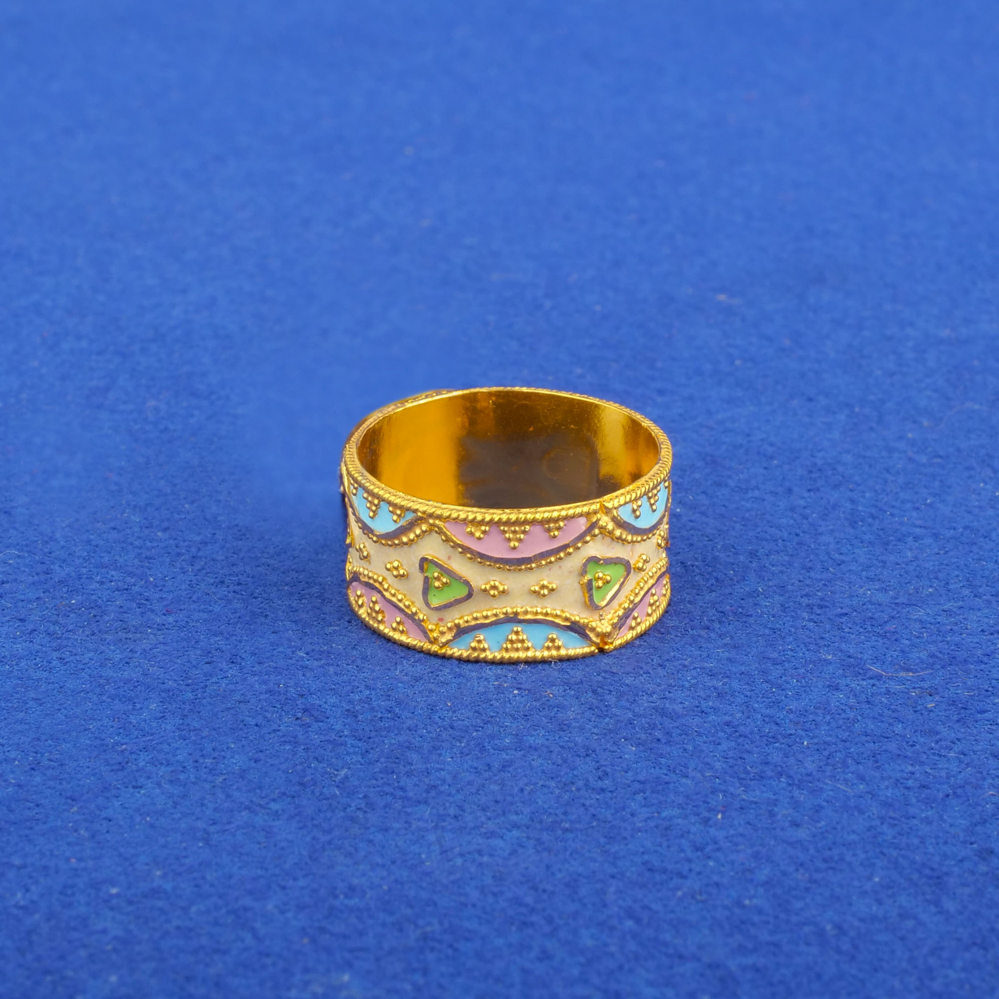 Twenty-Two Karat Minakari Gold Ring