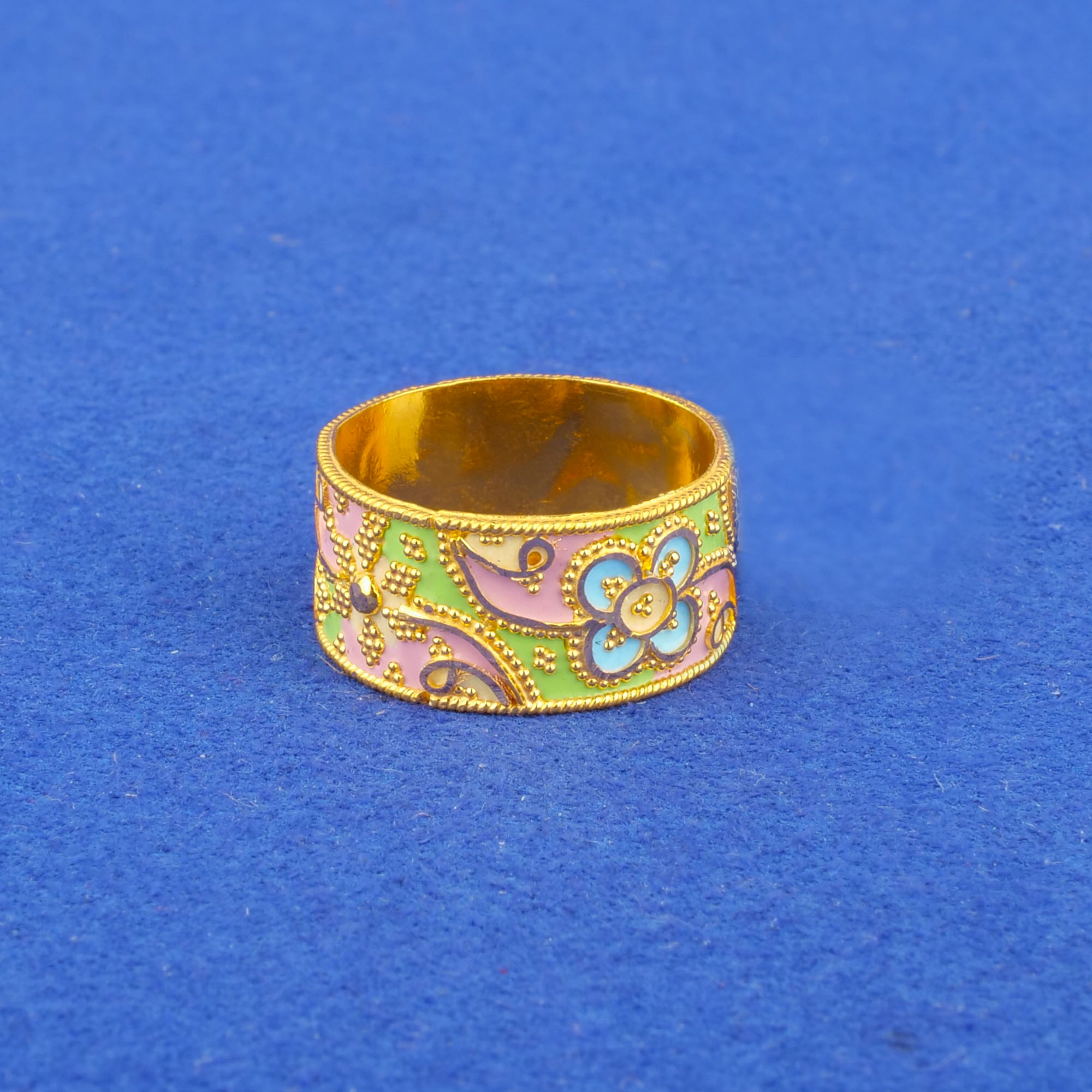 Twenty-Two Karat Minakari Gold Ring