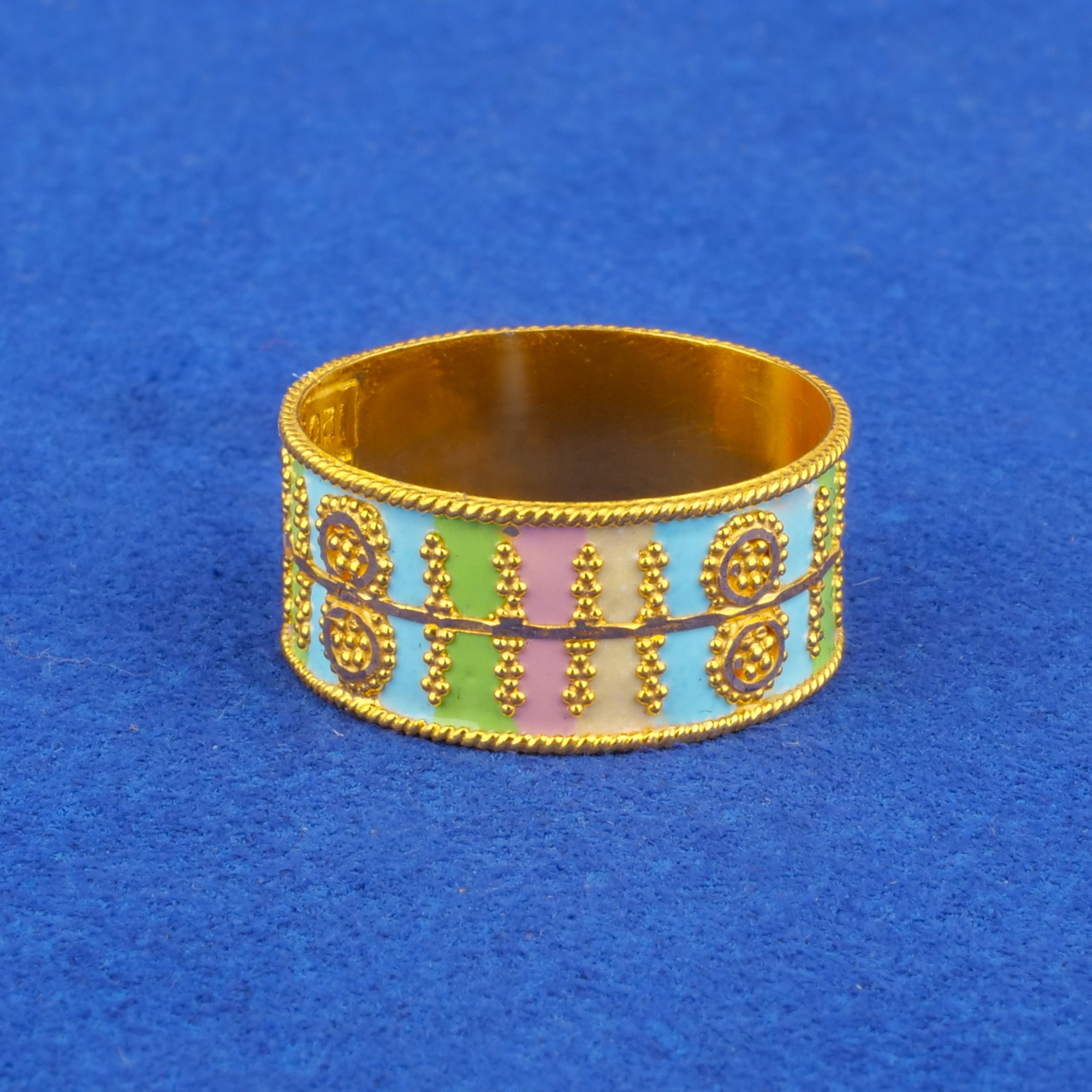 Twenty-Two Karat Minakari Gold Ring