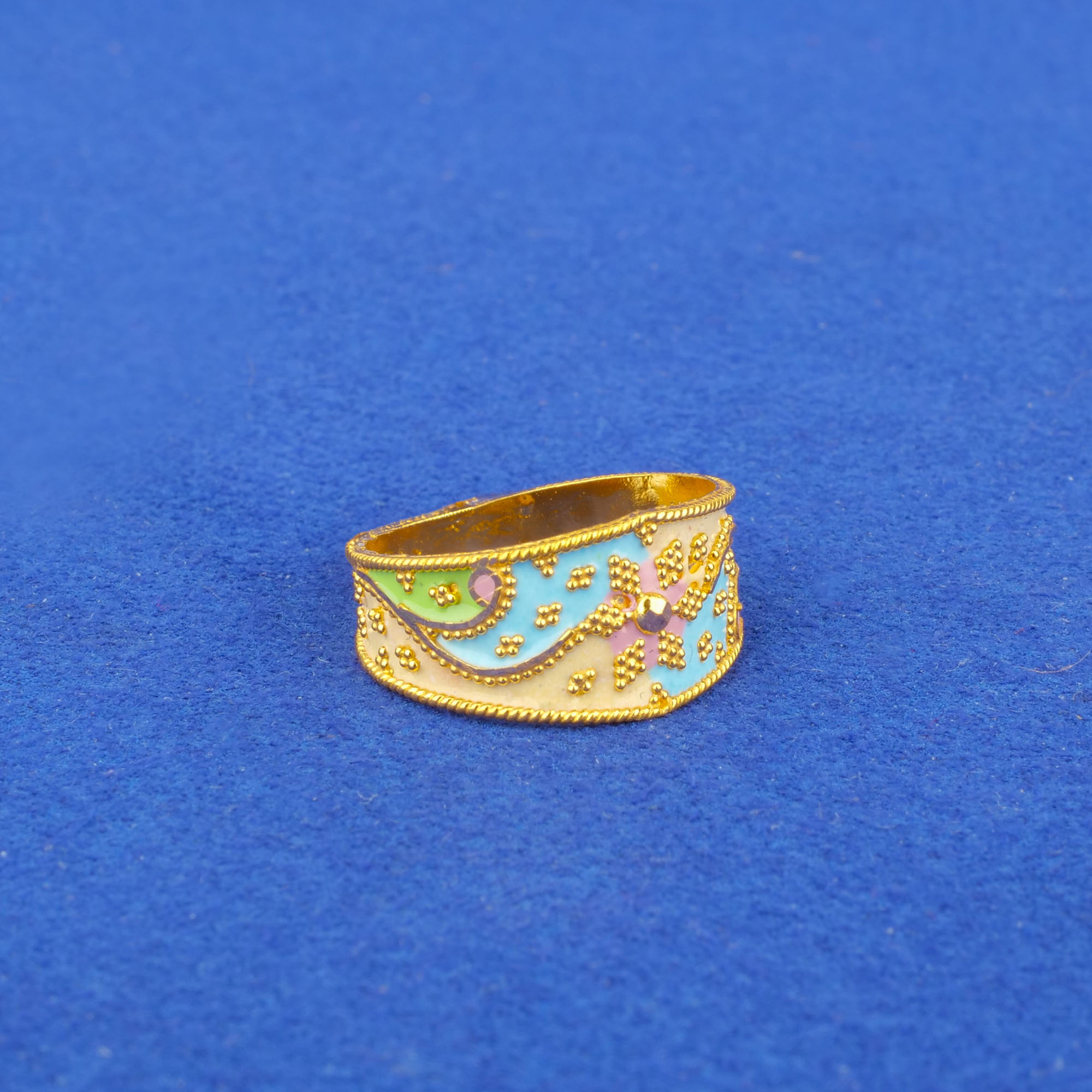 Twenty-Two Karat Minakari Gold Ring
