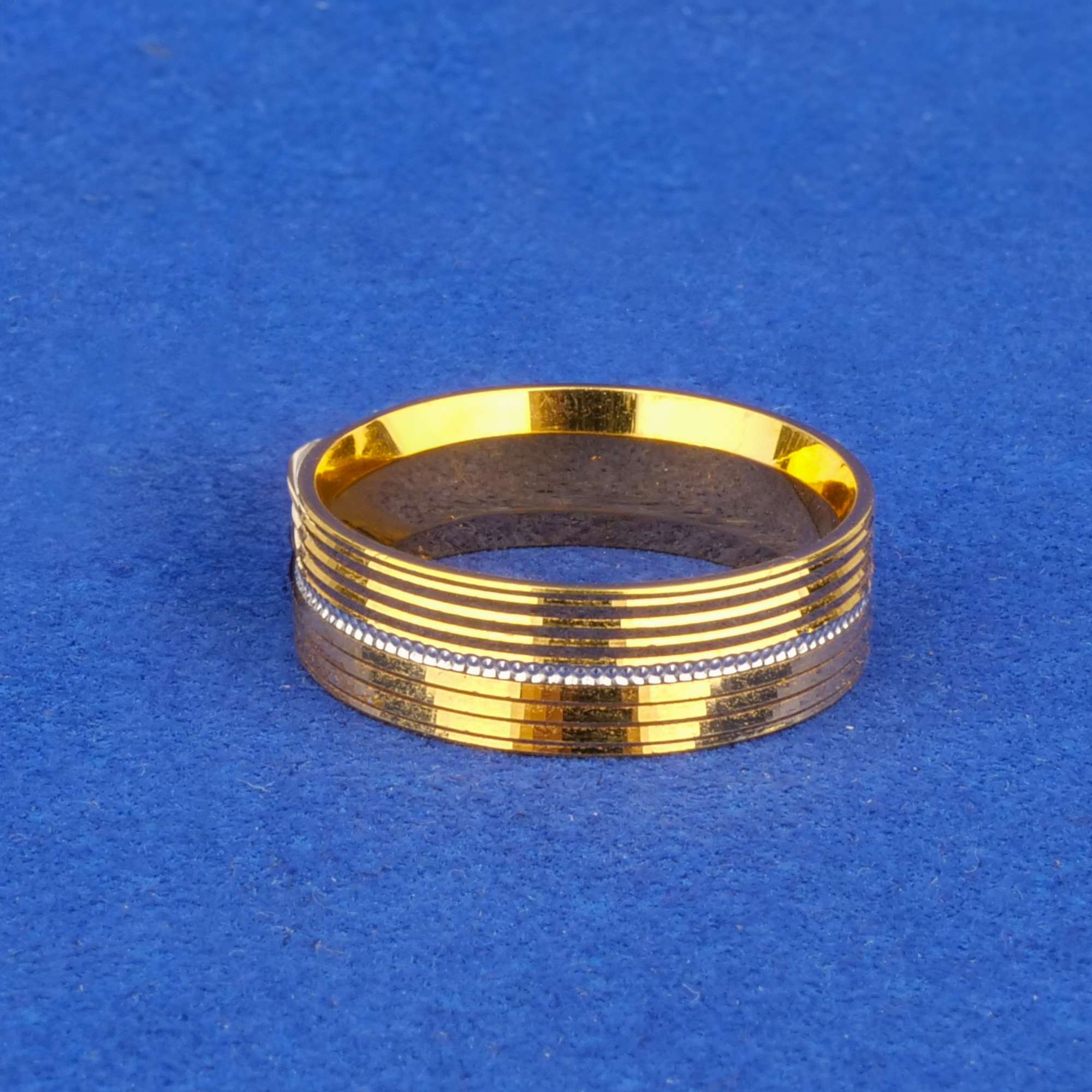 Twenty-Two Karat Gold Two-Tone Band