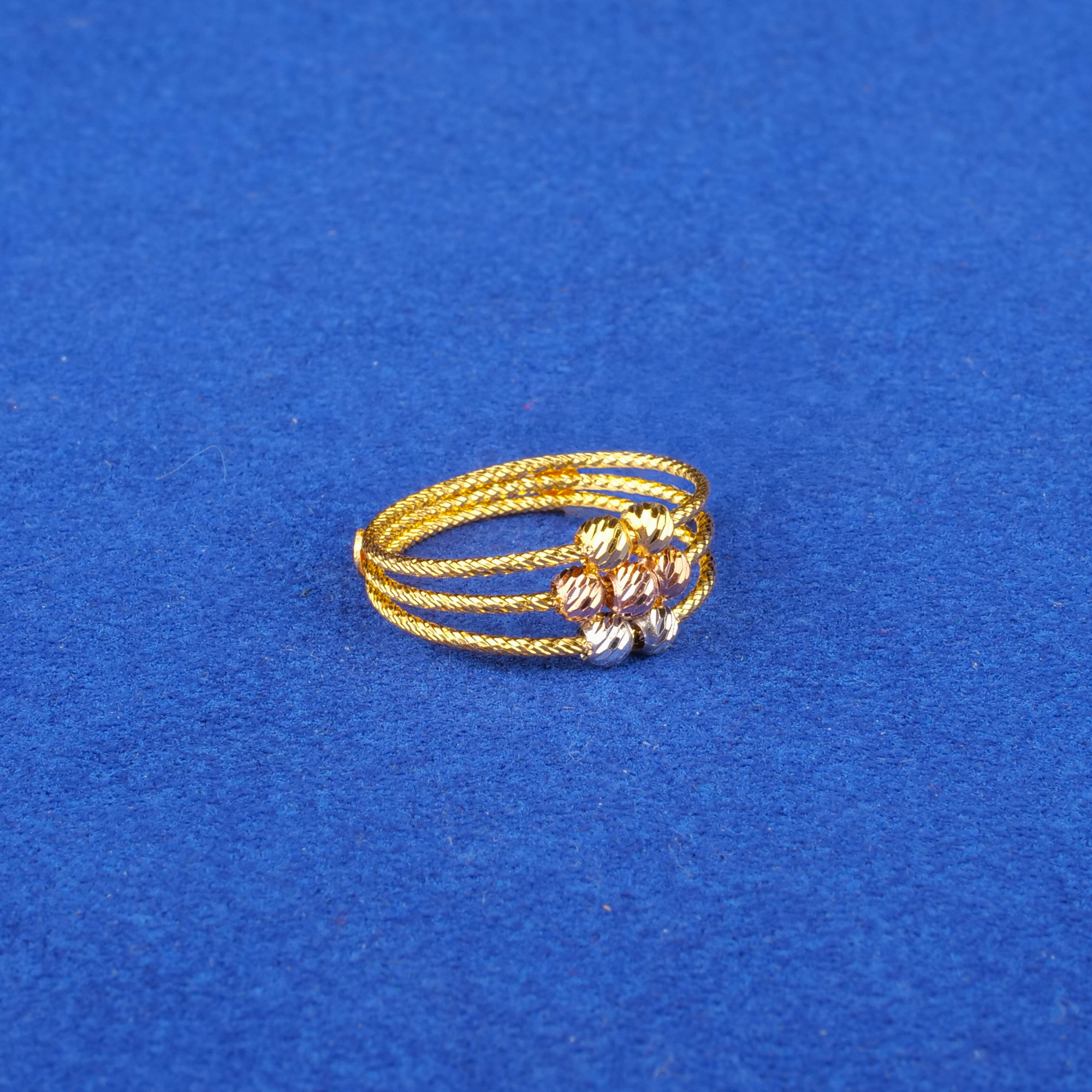 22K Tri-Color Gold Ring