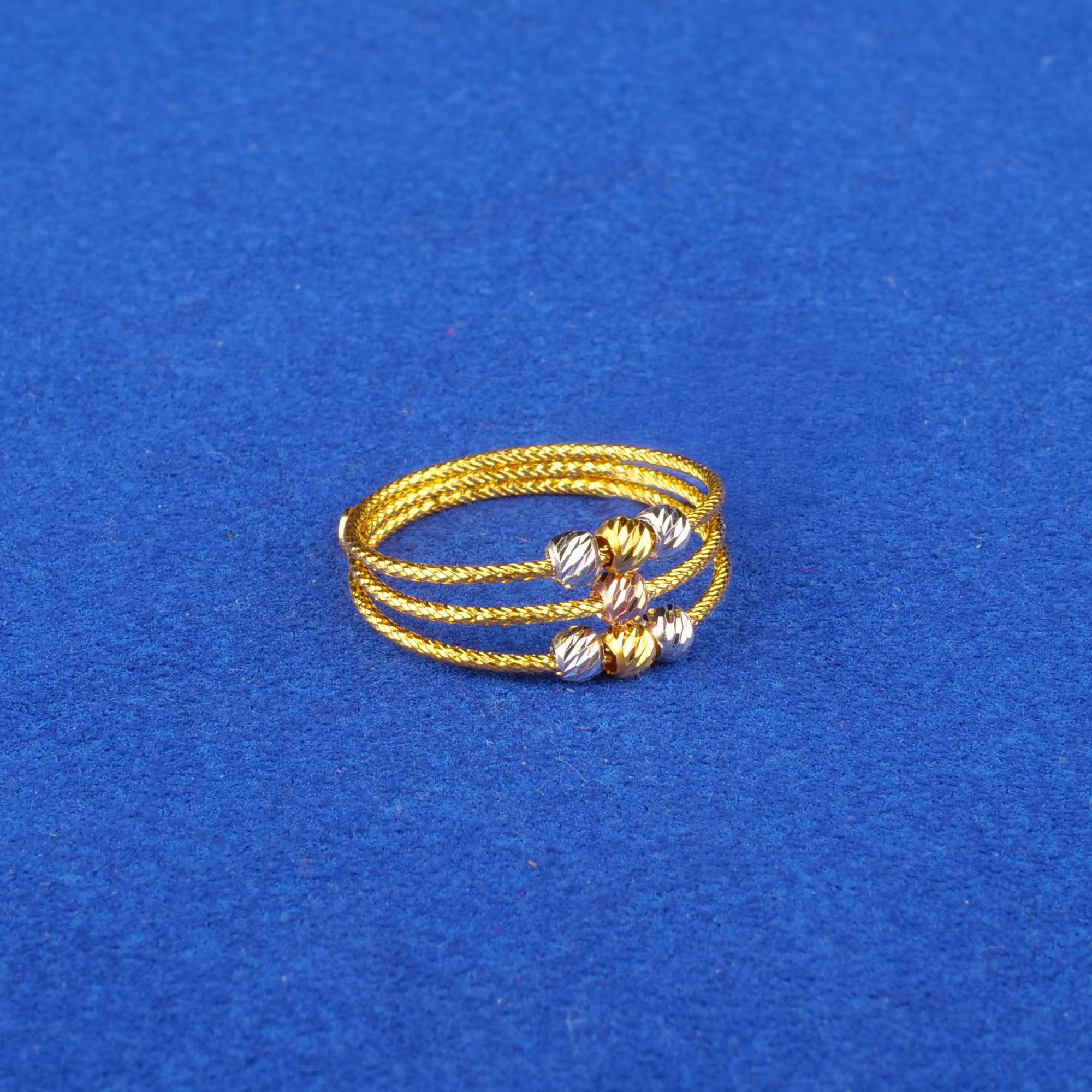 22K Tri-Color Gold Ring