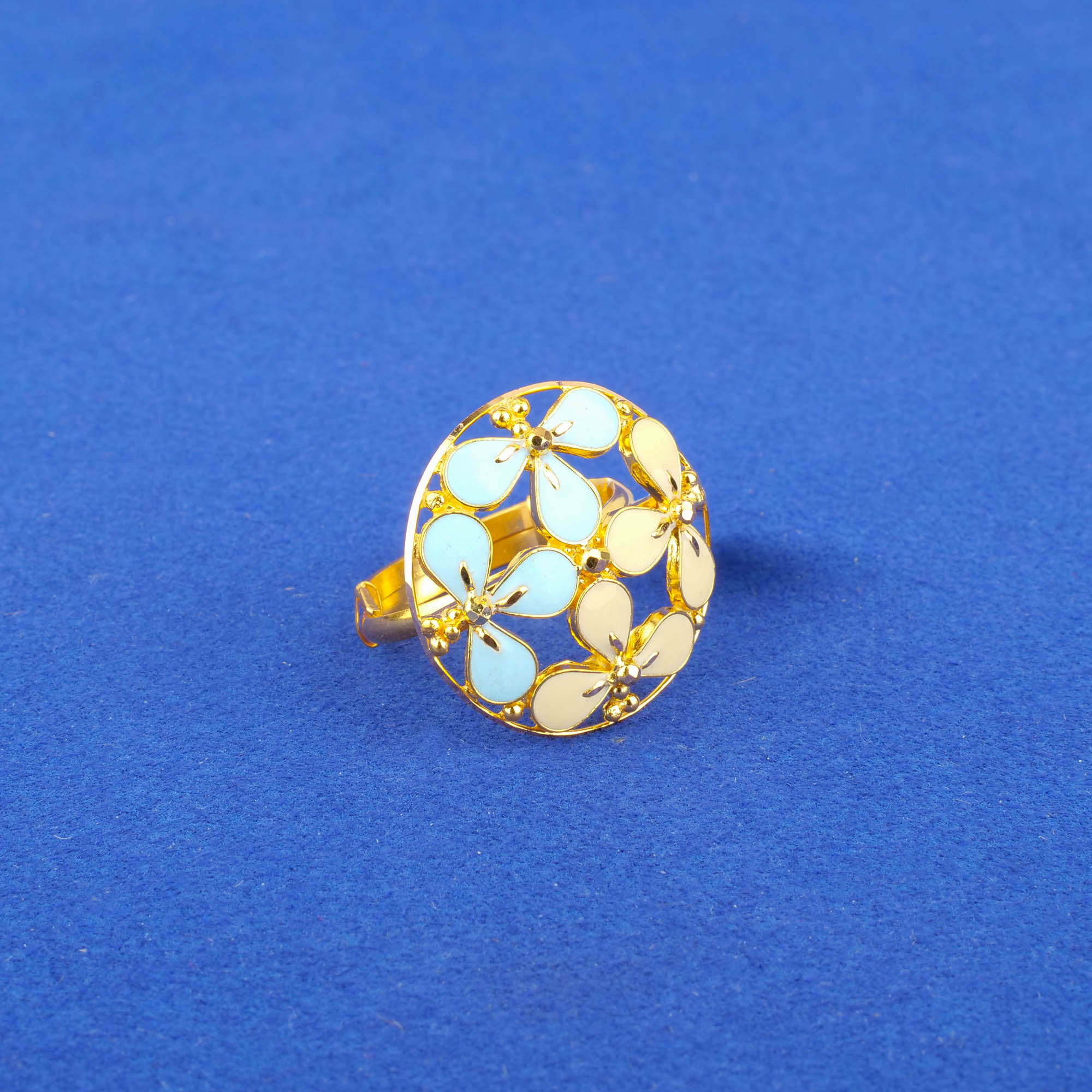 Twenty-Two Karat Minakari Gold Ring