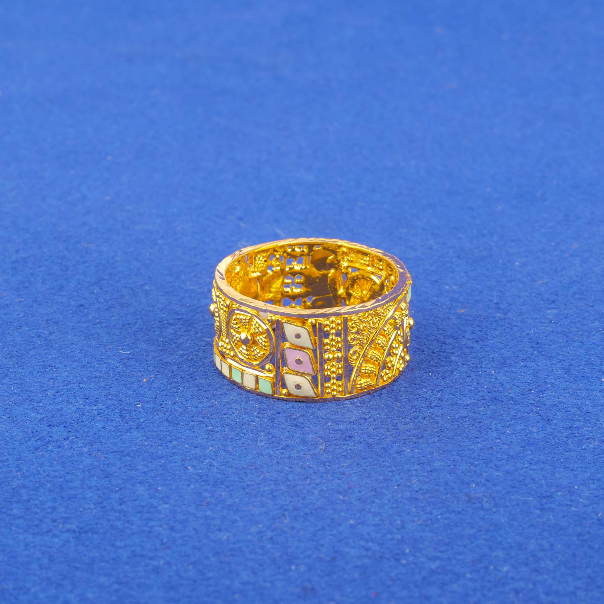 Twenty-Two Karat Minakari Gold Ring