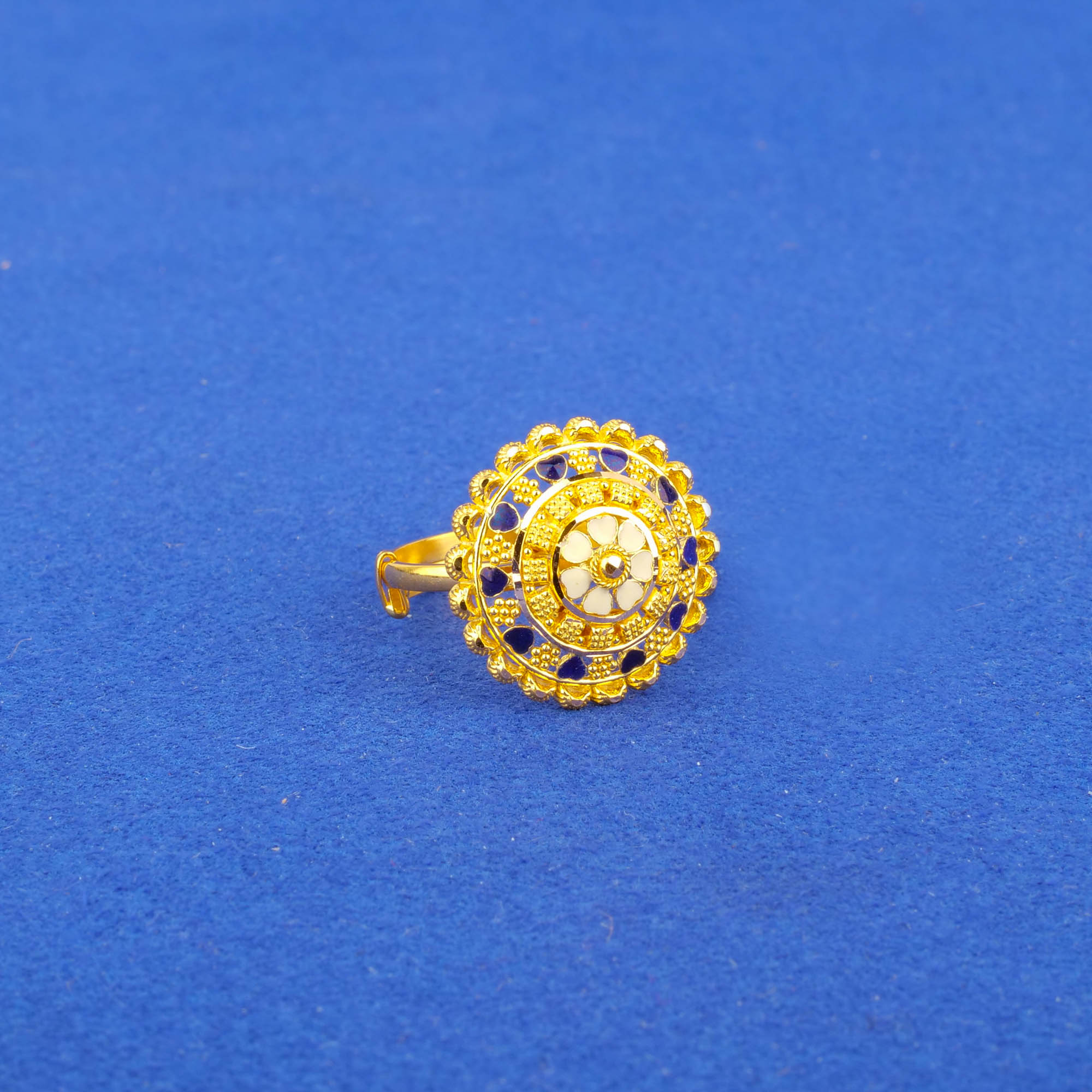 Twenty-Two Karat Minakari Gold Ring