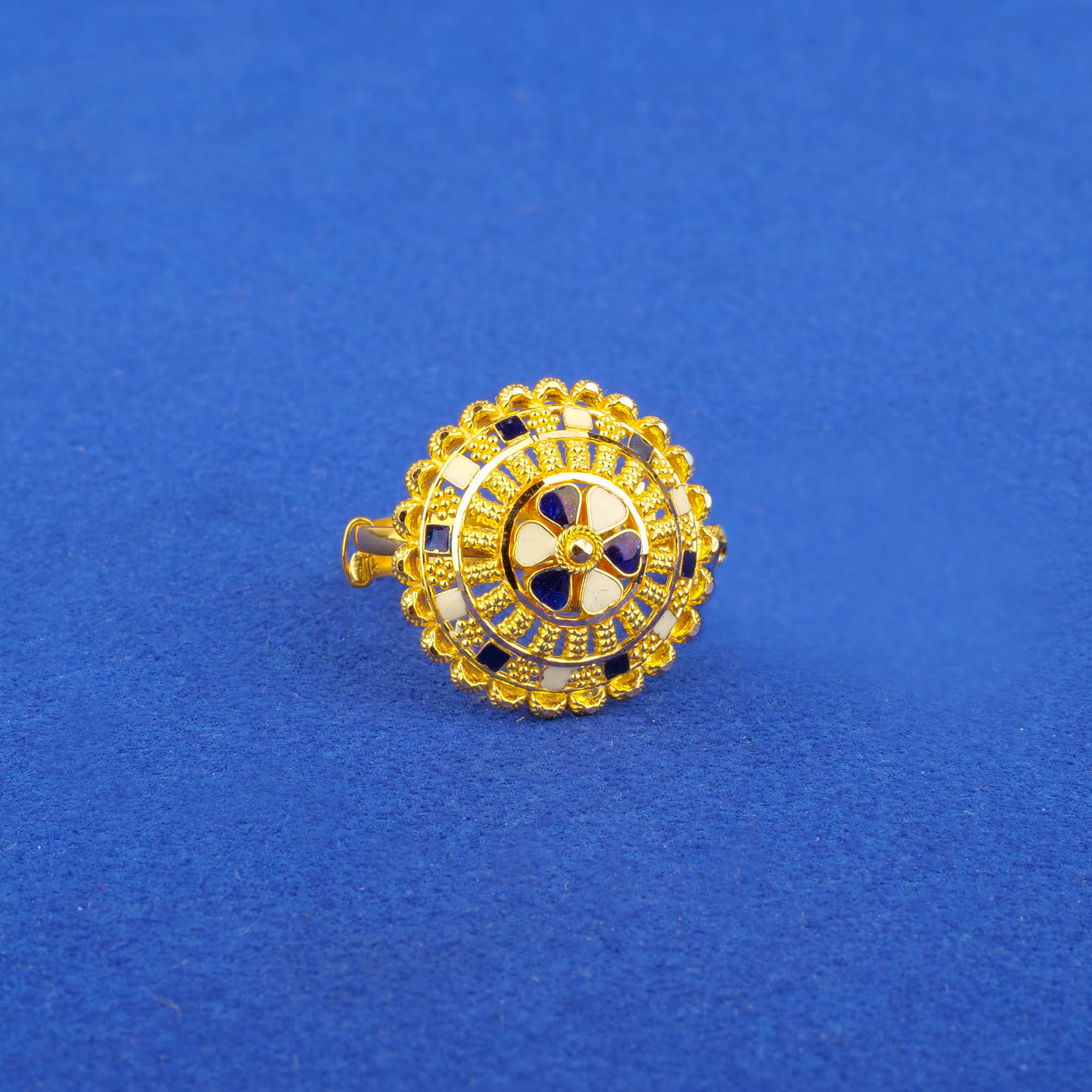 Twenty-Two Karat Minakari Gold Ring