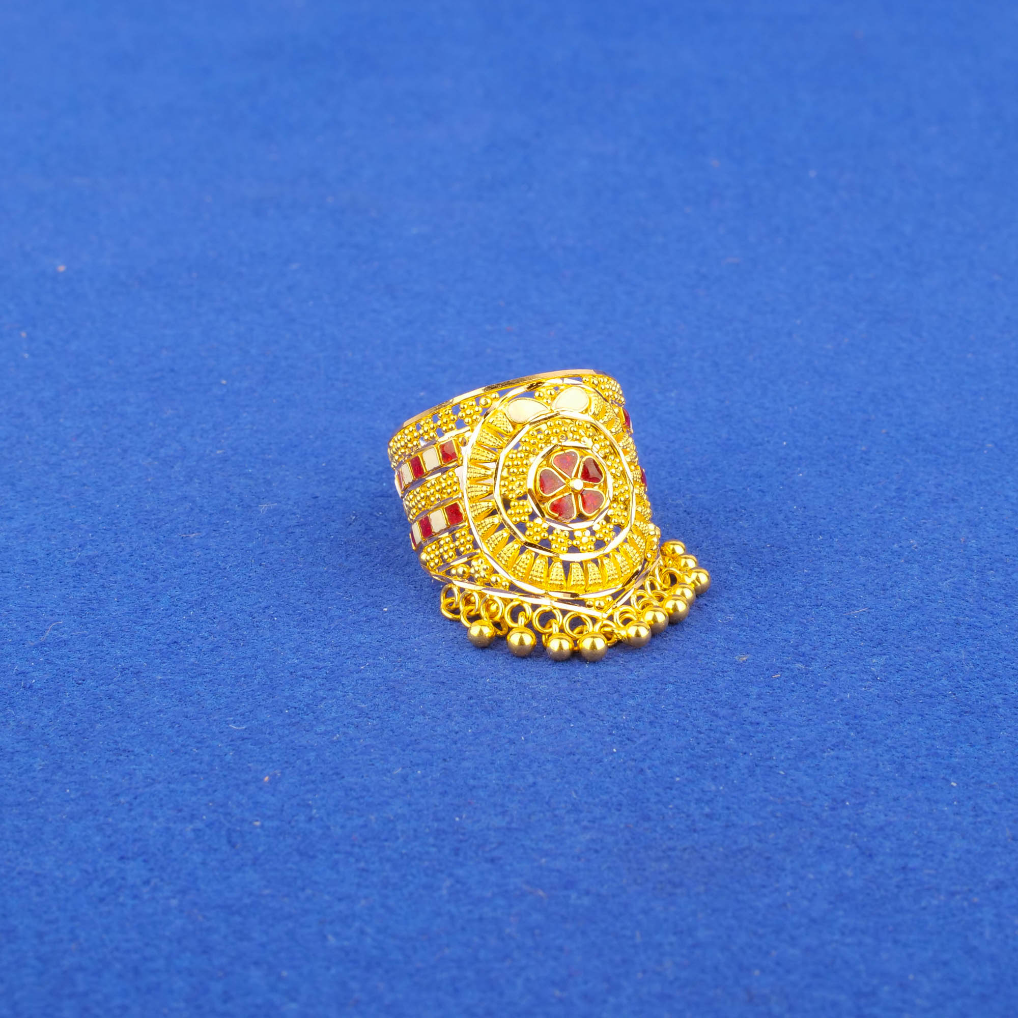 Twenty-Two Karat Minakari Gold Ring